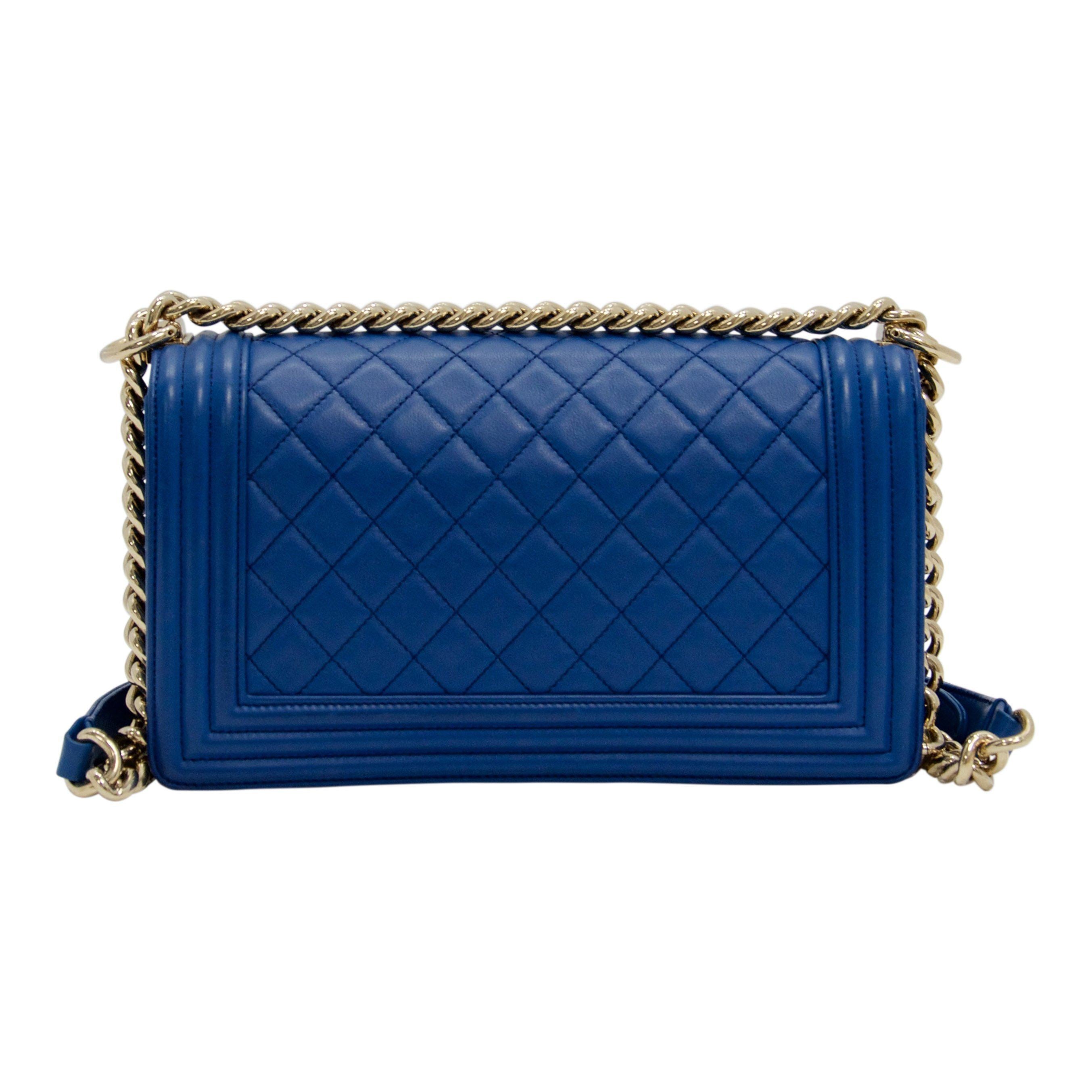 Chanel Blue Medium Boy Bag