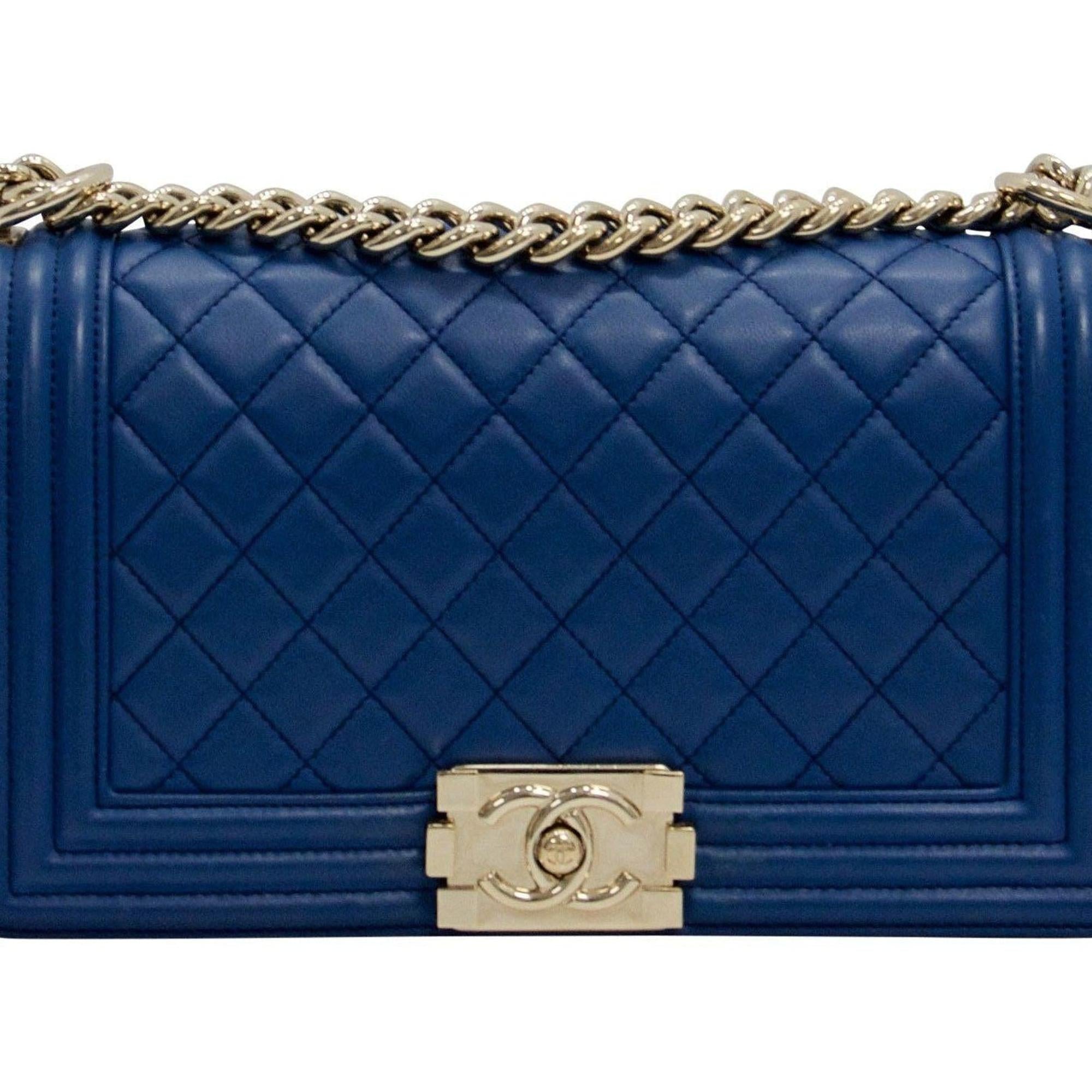 Chanel Blue Medium Boy Bag