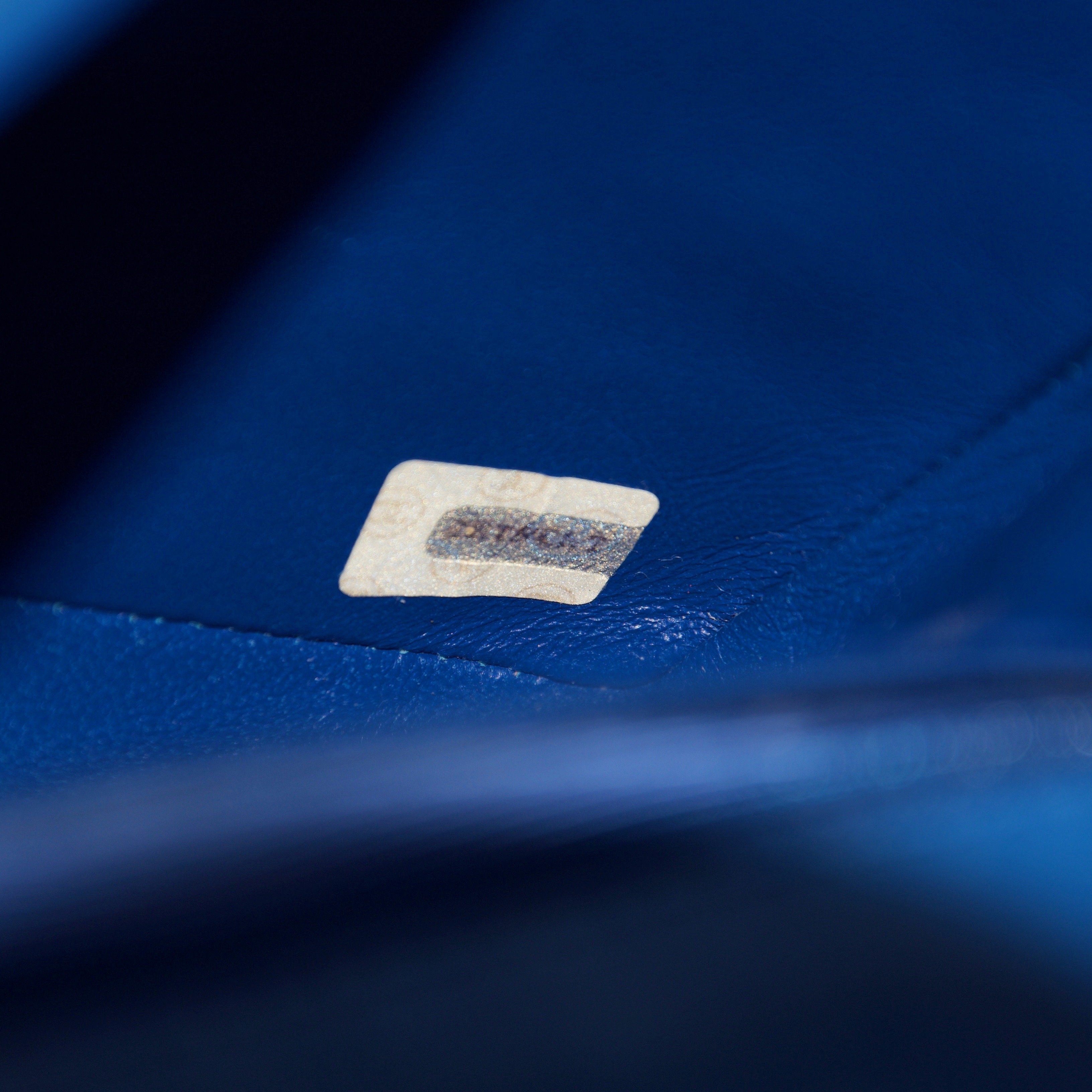 Chanel Blue Vintage Classic Mini Square Flap Bag