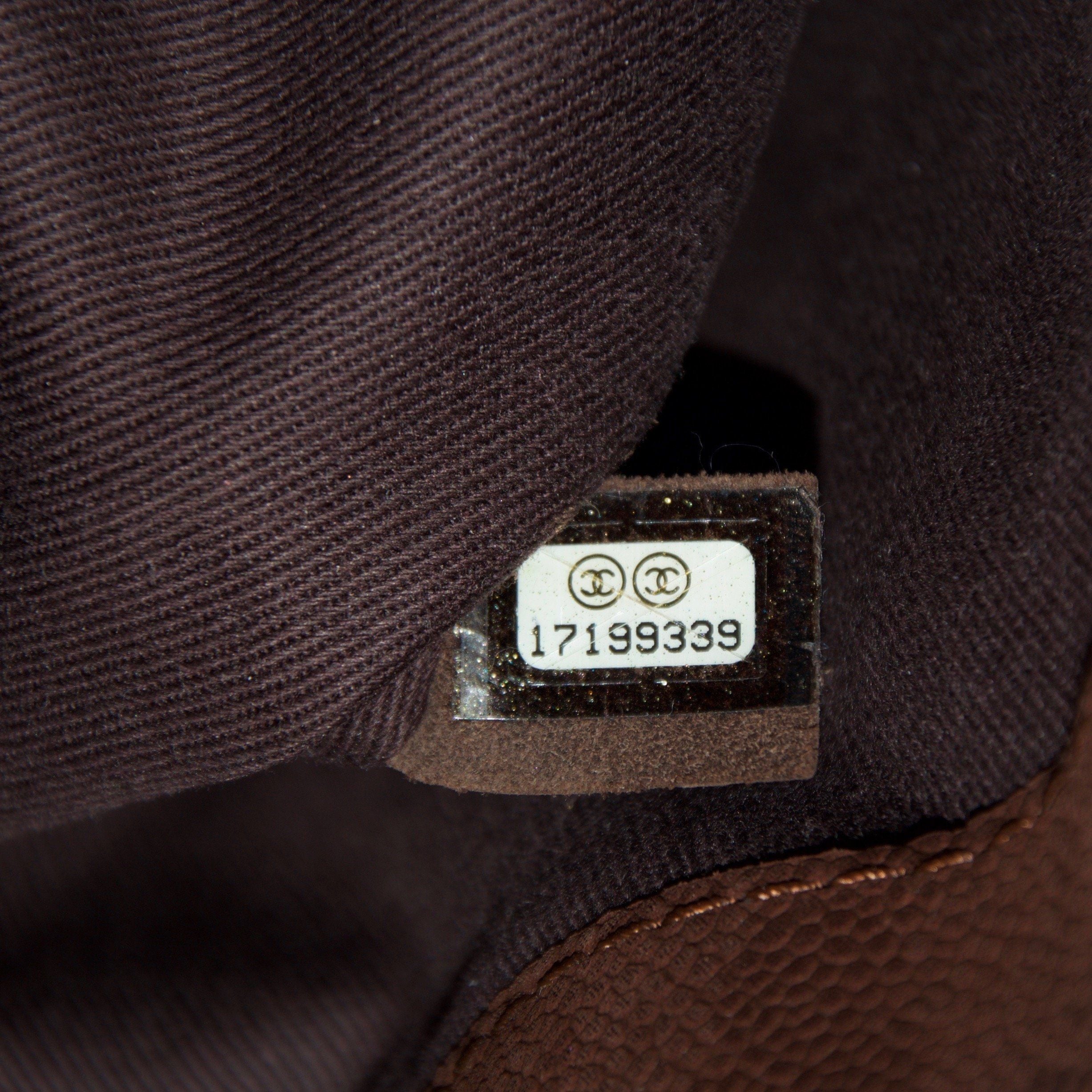 Chanel Brown Caviar Lady Pearly Flap Bag