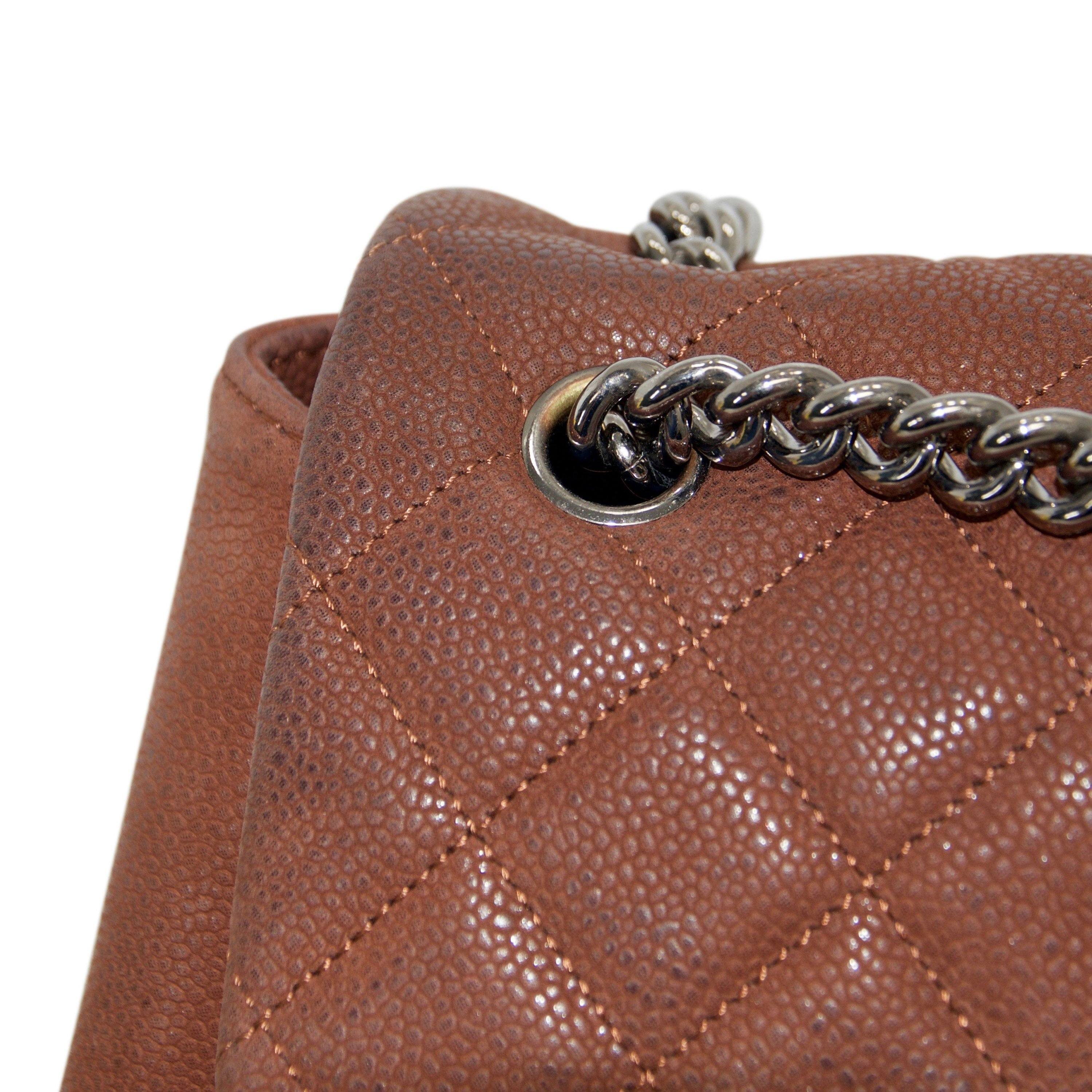 Chanel Brown Caviar Lady Pearly Flap Bag