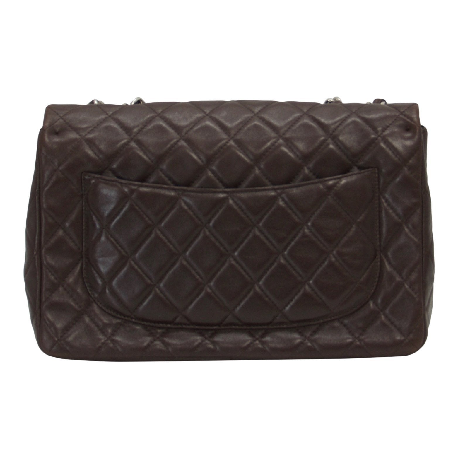 Chanel Brown Lambskin Large Classic Single Flap Bag