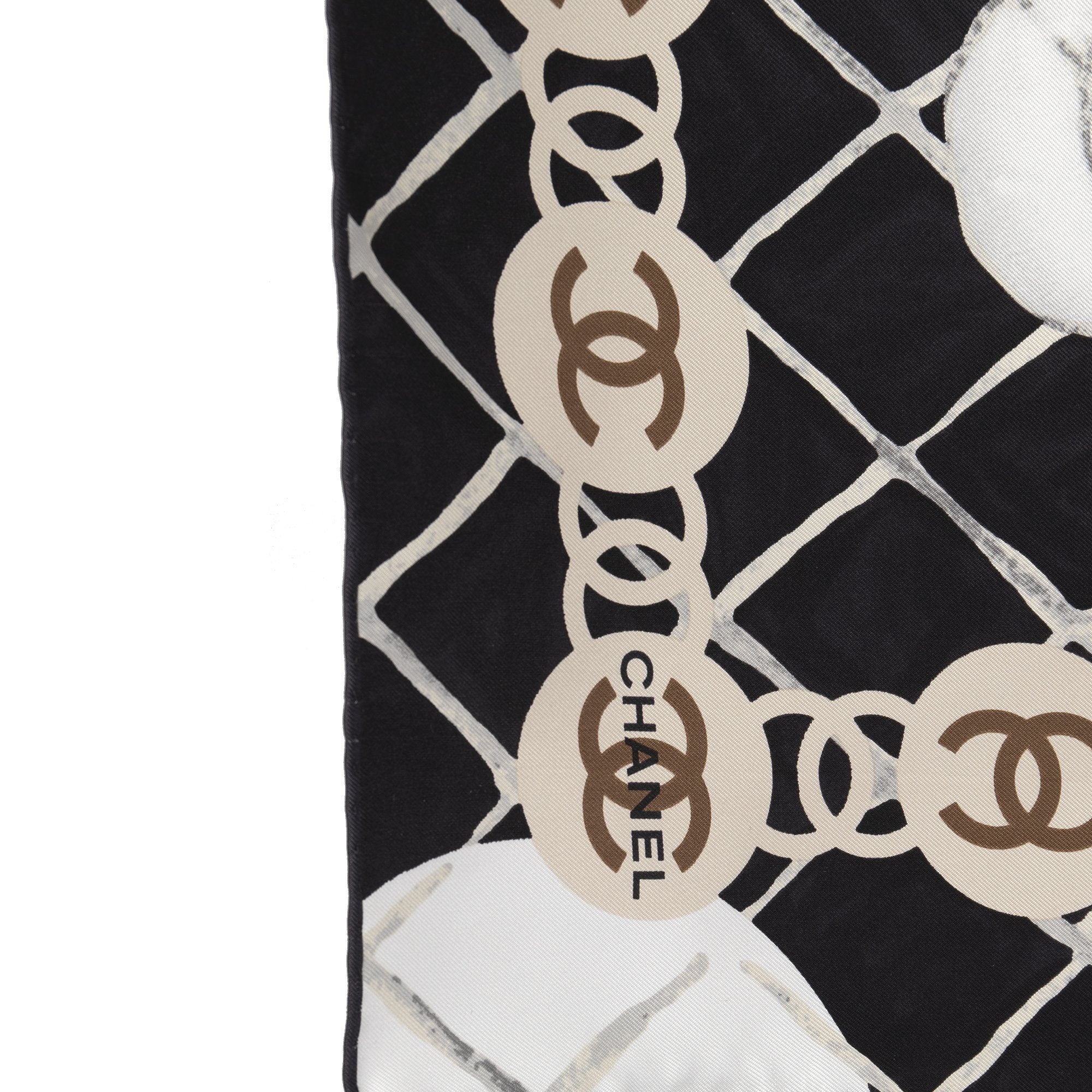 Chanel Camellia Silk Scarf