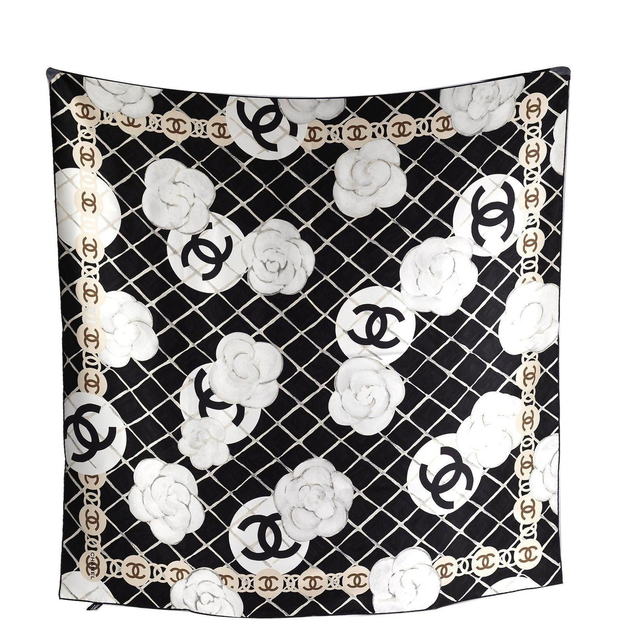 Chanel Camellia Silk Scarf