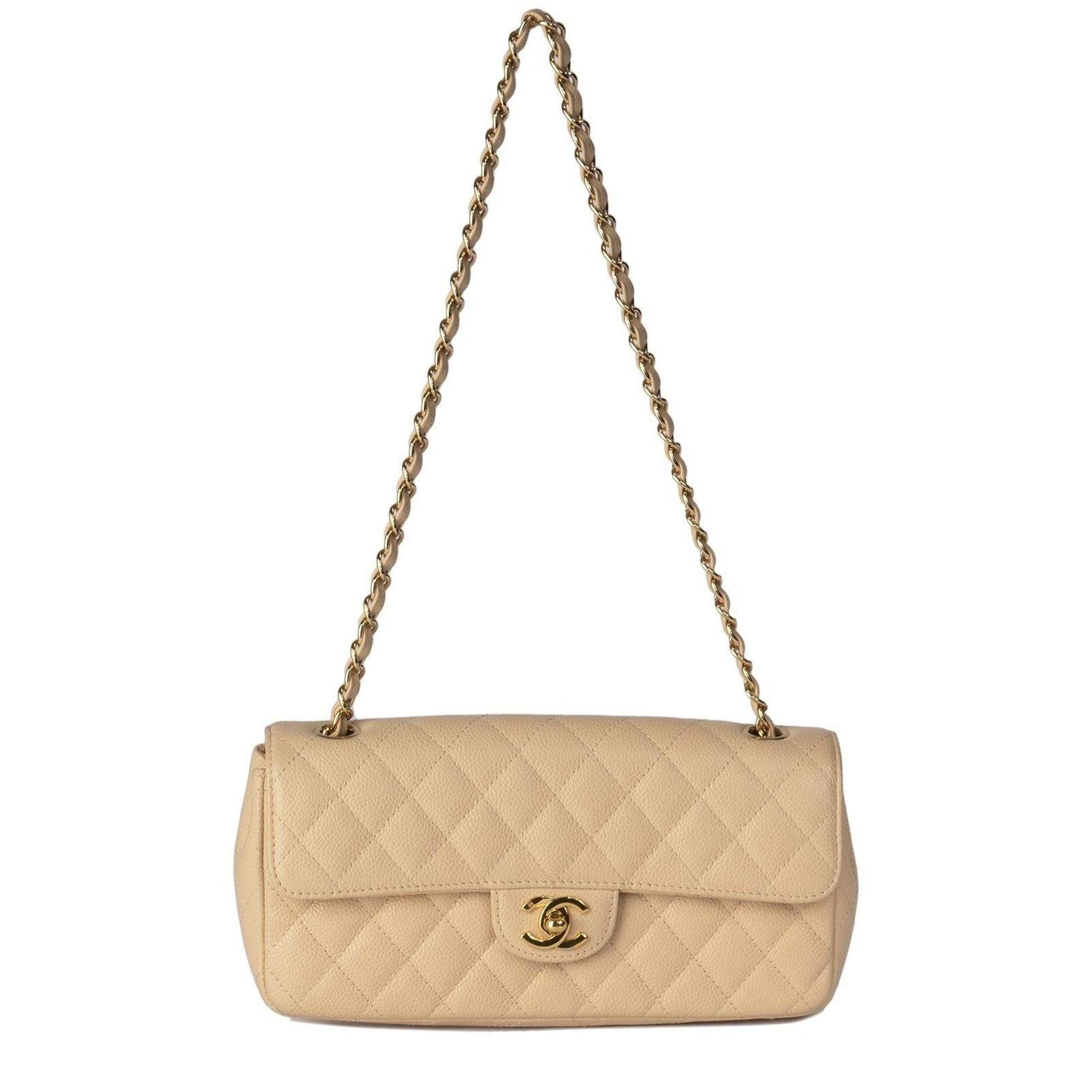 Chanel Classic E/W Flap Bag w/ Receipt