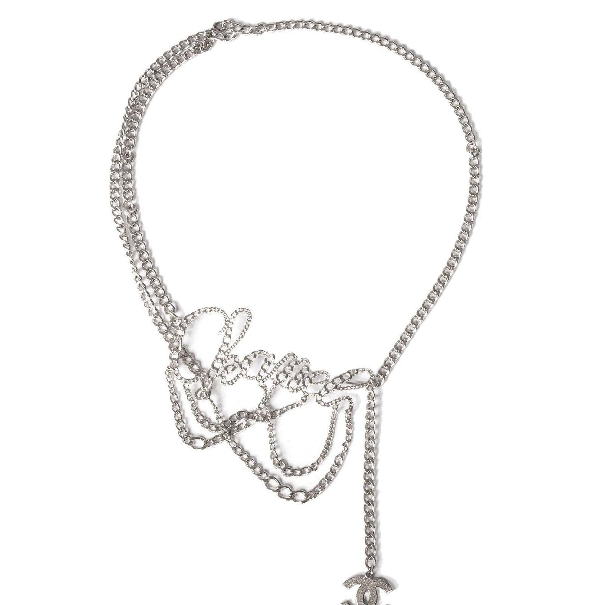 Chanel Cursive Chain-Link Belt