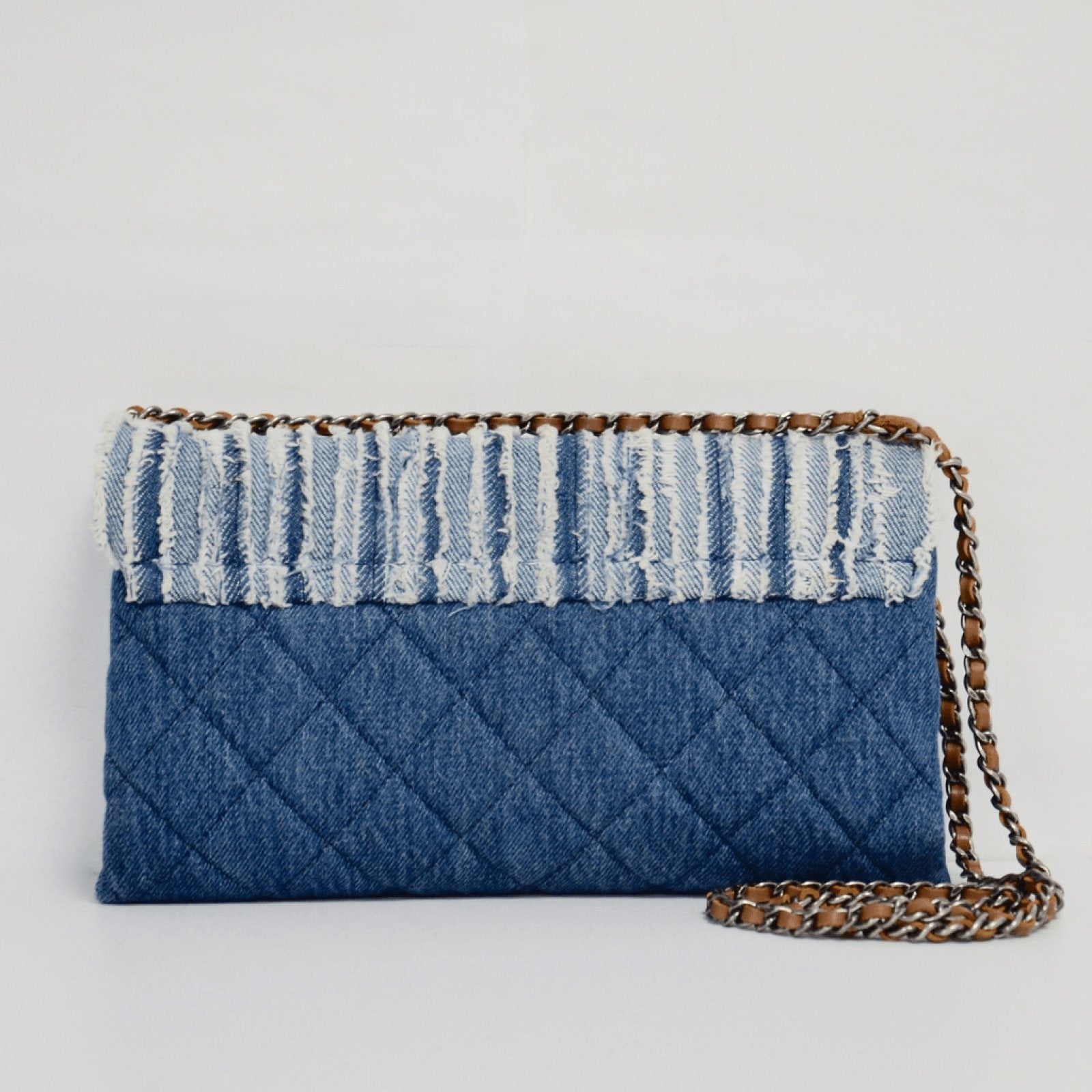 Chanel Denim Fringe CC Flap Bag