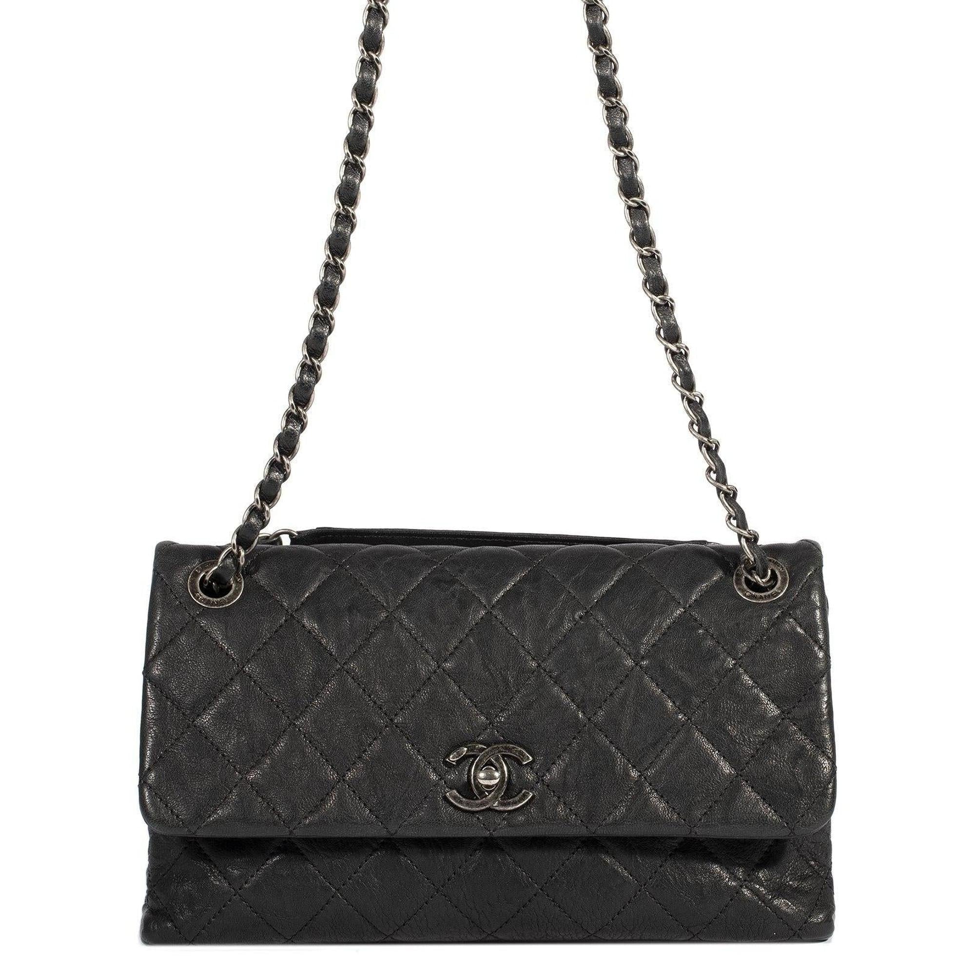 Chanel Limited Edition Medium Aged Calfskin CC Single Flap Bag