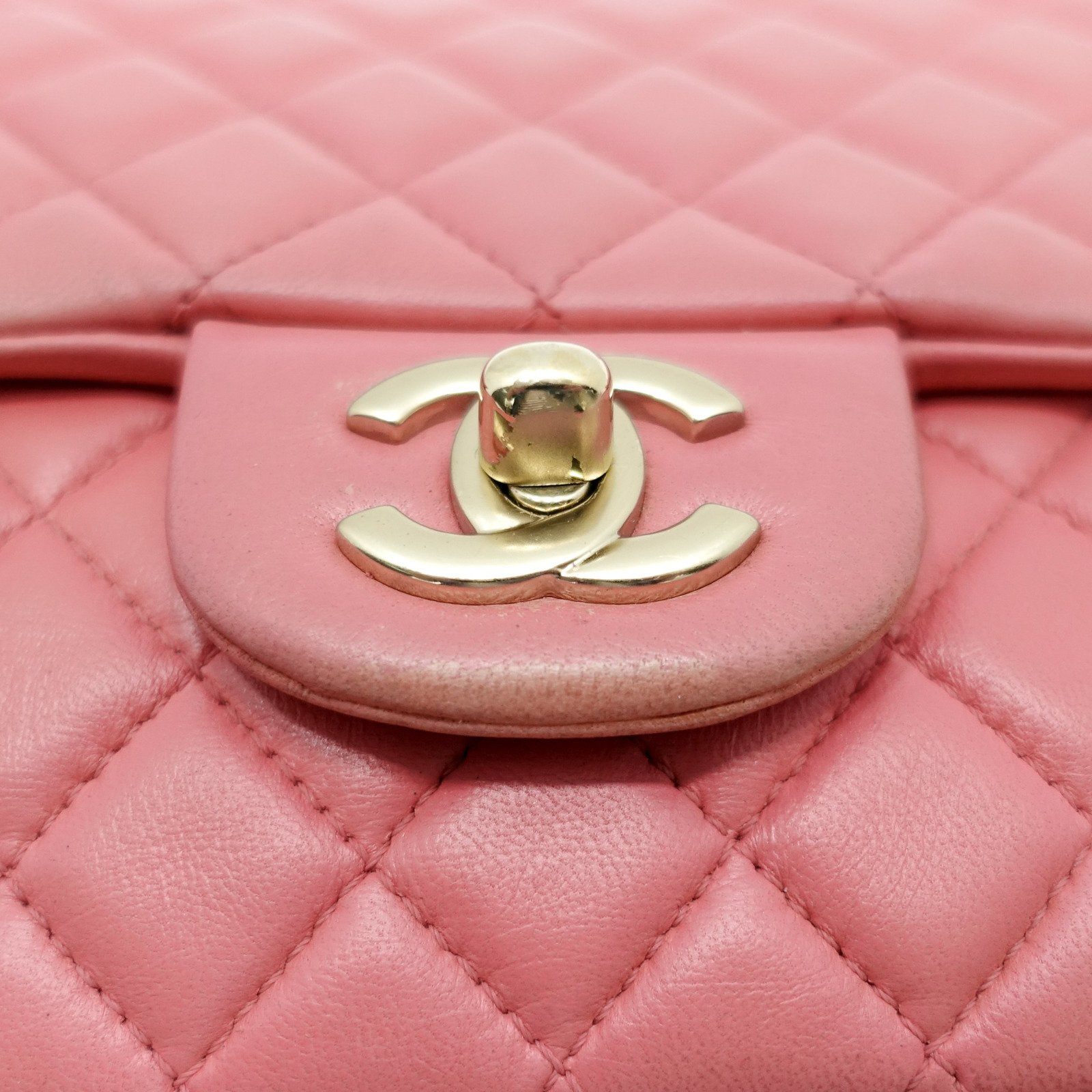 Chanel Pink Quilted Lambskin Leather Valentine Flap Bag