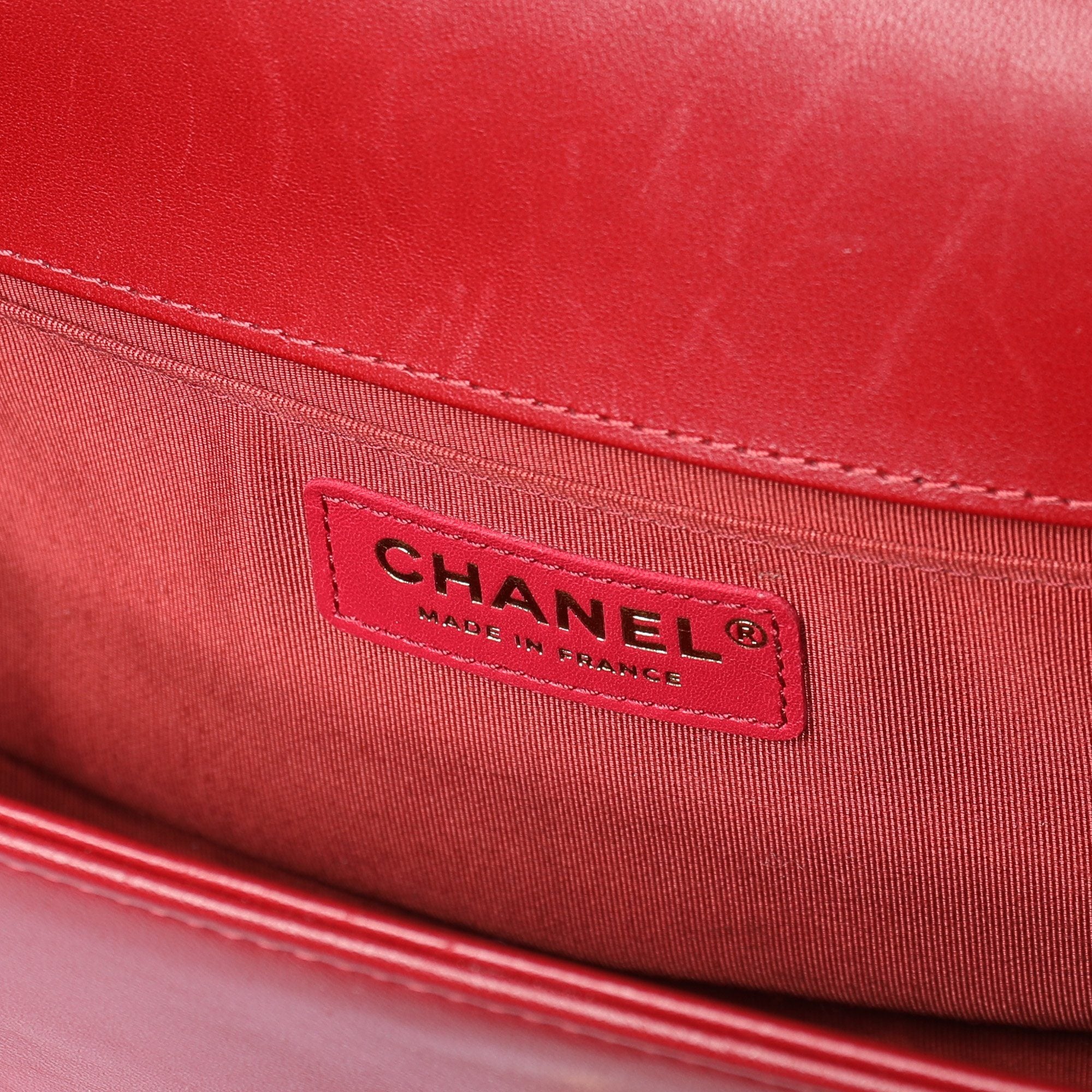 Chanel Red Medium Boy Bag