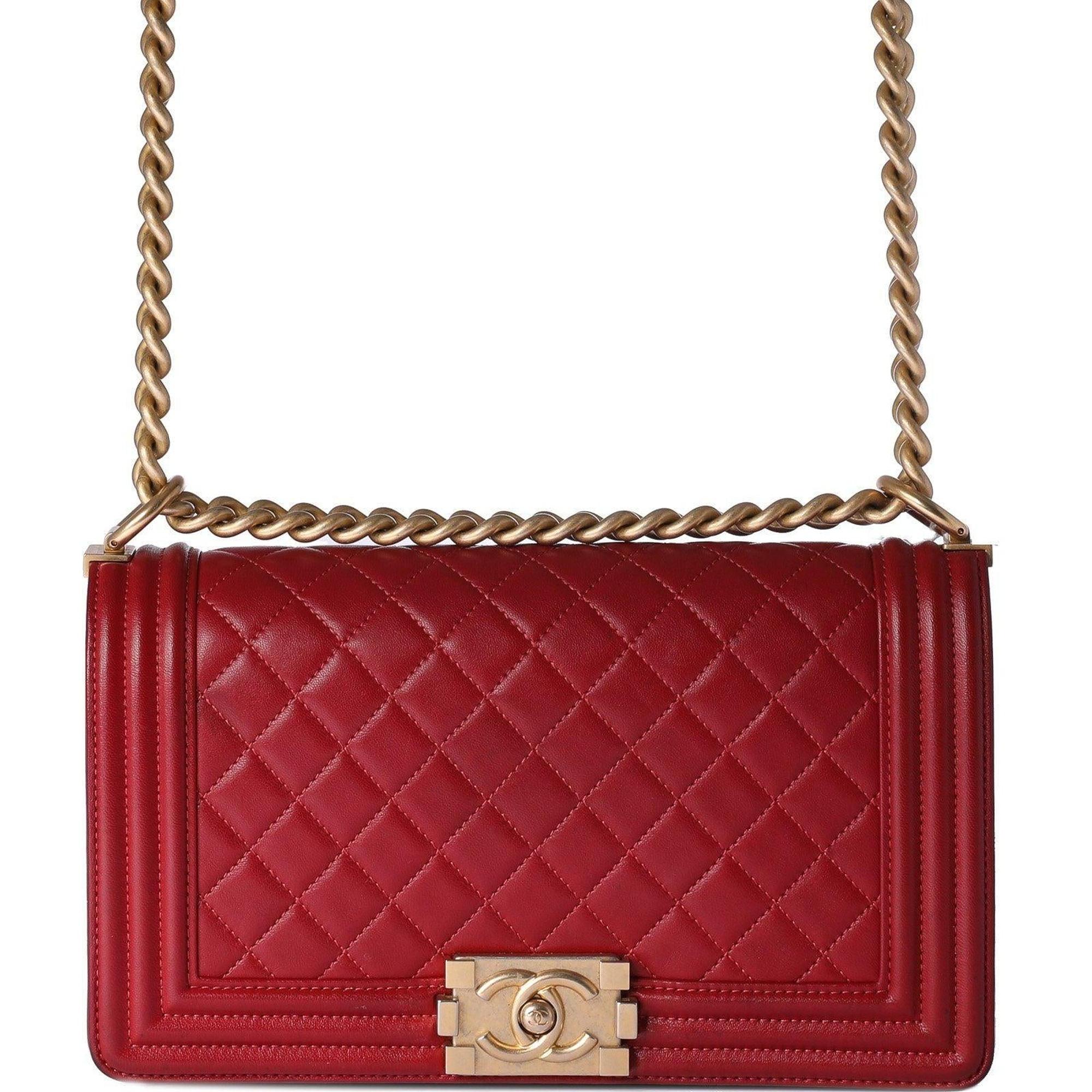 Chanel Red Medium Boy Bag
