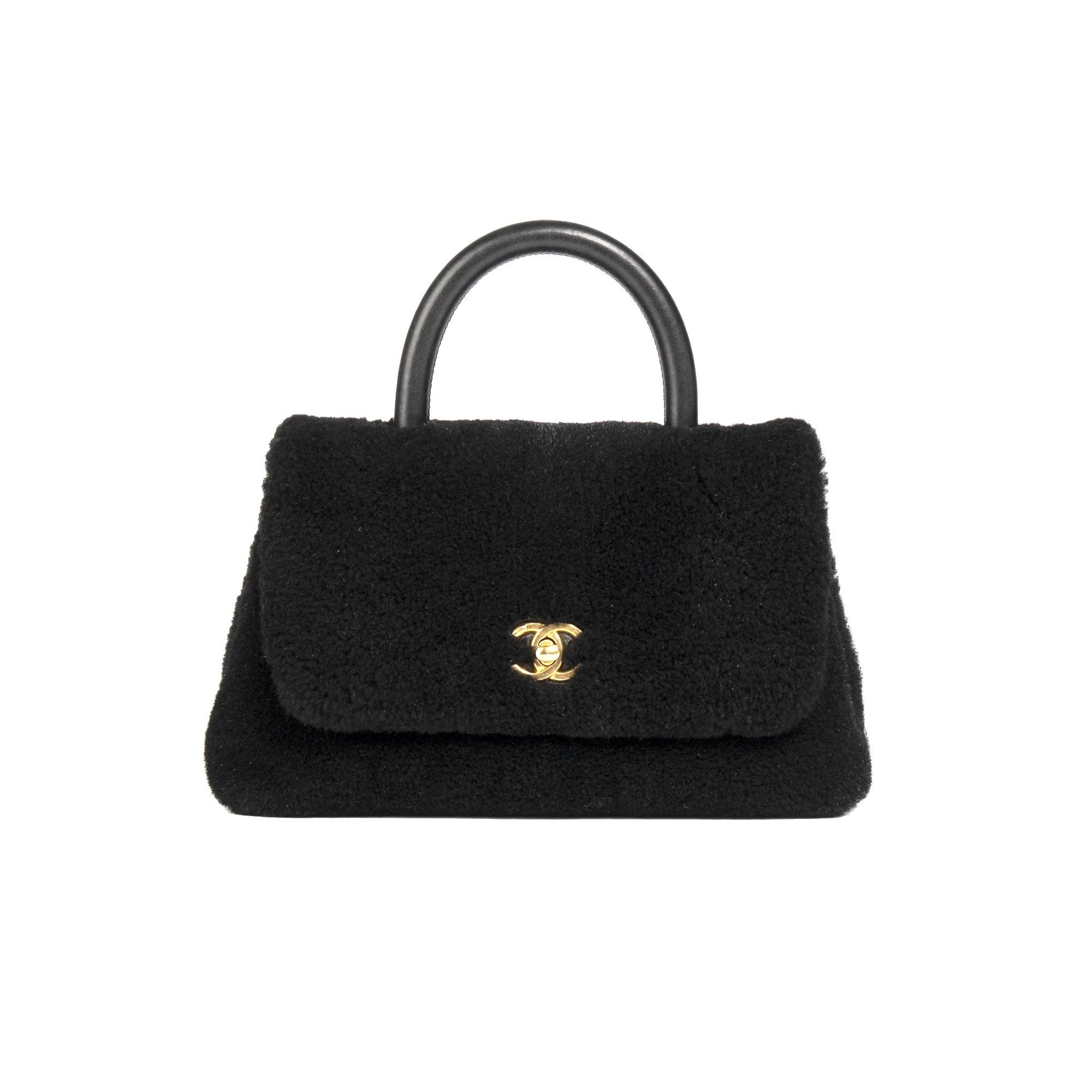 Chanel Shearling Small Coco Handle Bag