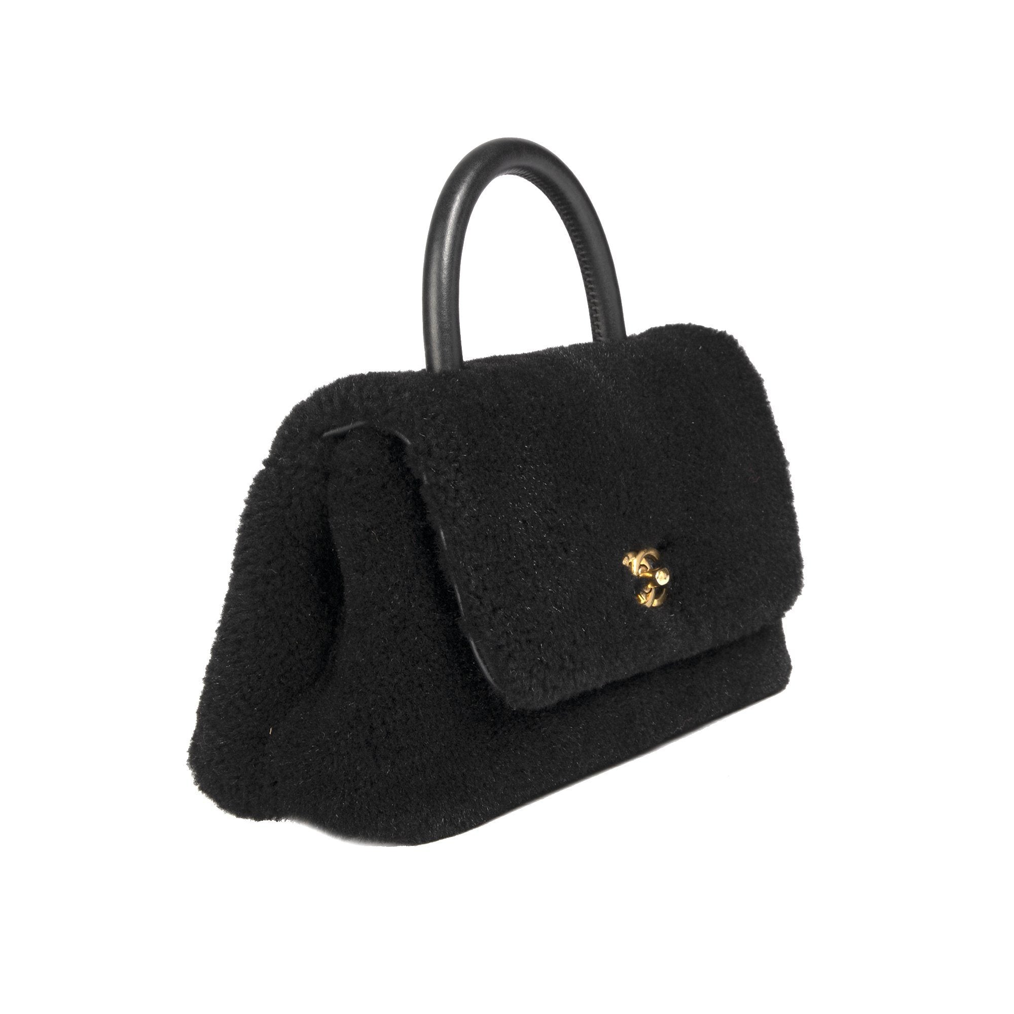 Chanel Shearling Small Coco Handle Bag
