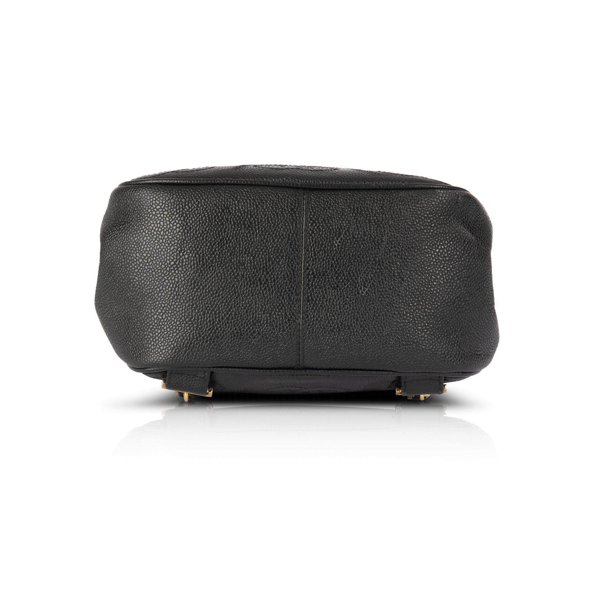 Chanel Vintage Black Caviar CC Backpack