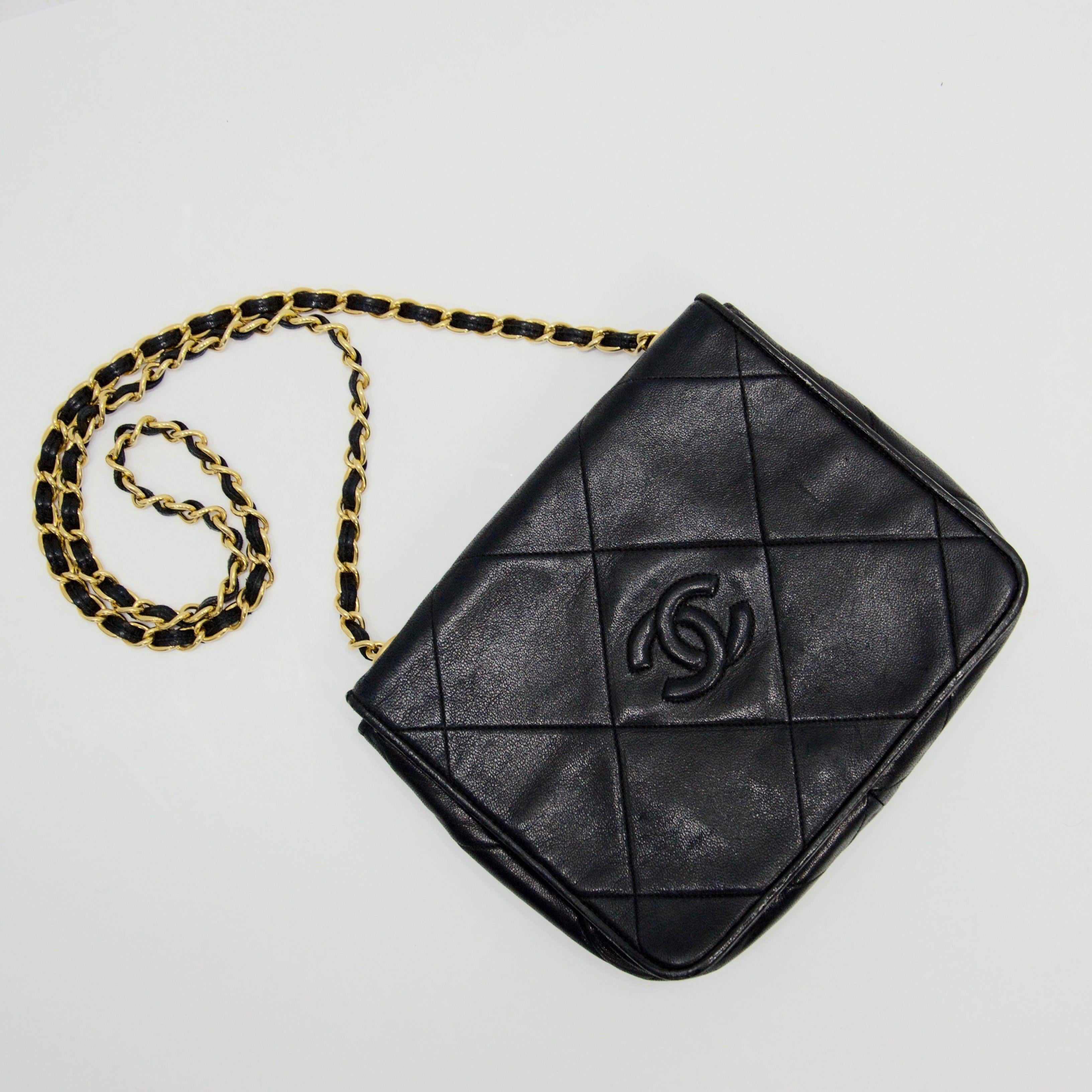 Chanel Vintage Mini Camellia Cross Body Bag