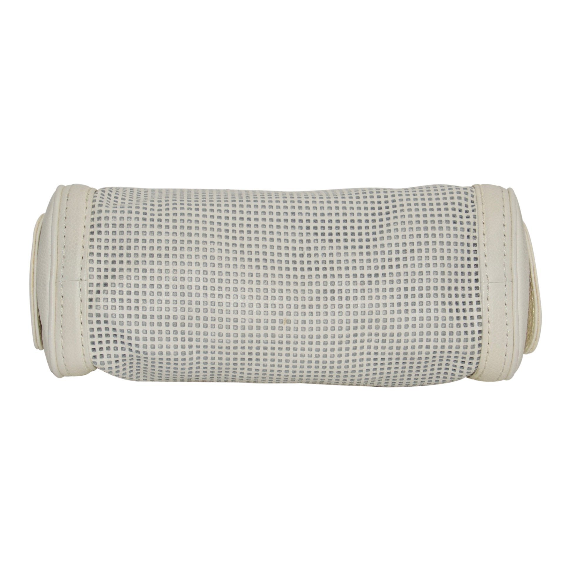 Chanel White Perforated Leather Shoulder Chain Bag