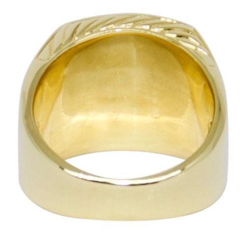 David Yurman 18k Gold Pave Diamond Signet Ring