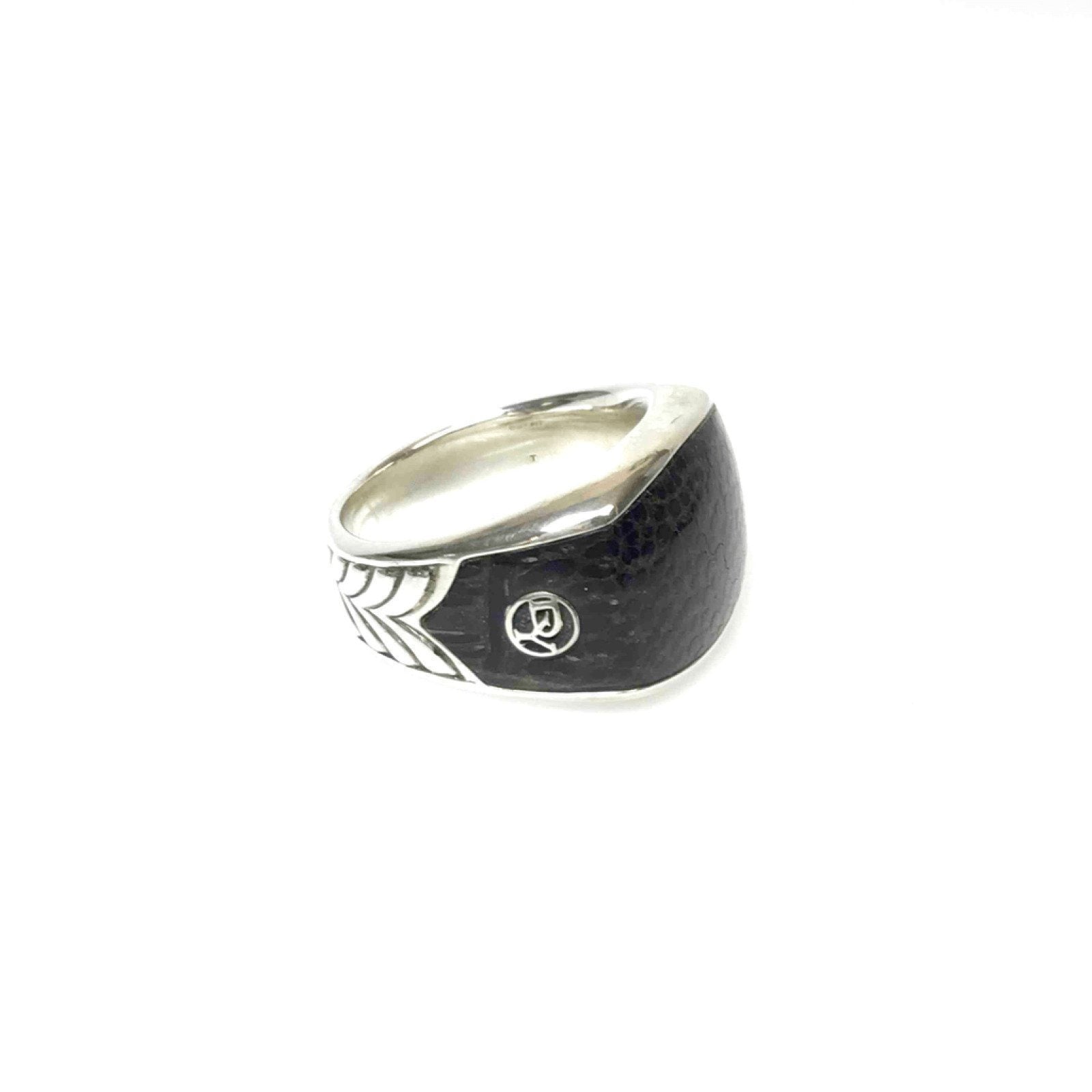 David Yurman Brown Men's Chevron Three Sided Signet Ring