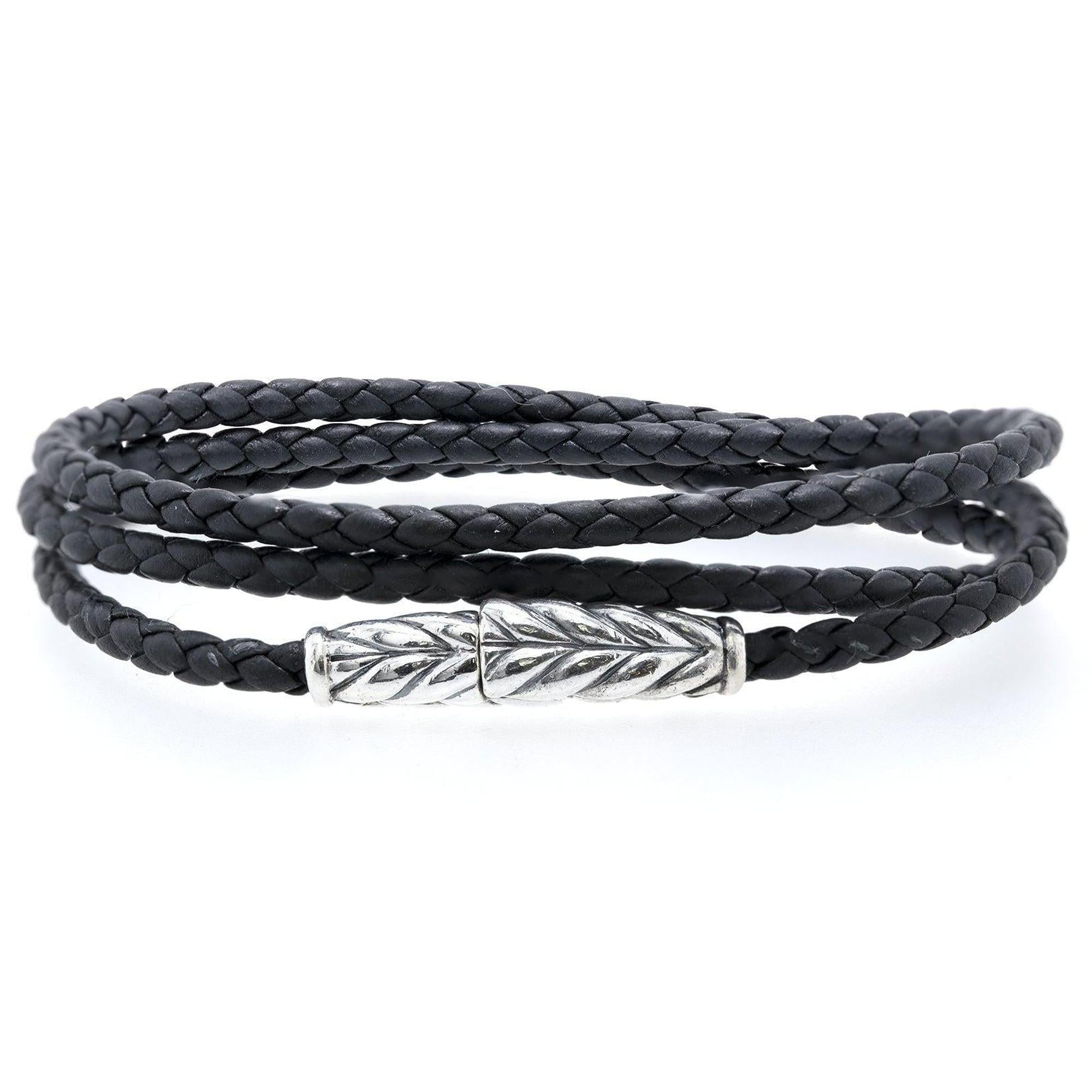 David Yurman Chevron Triple-Wrap Bracelet