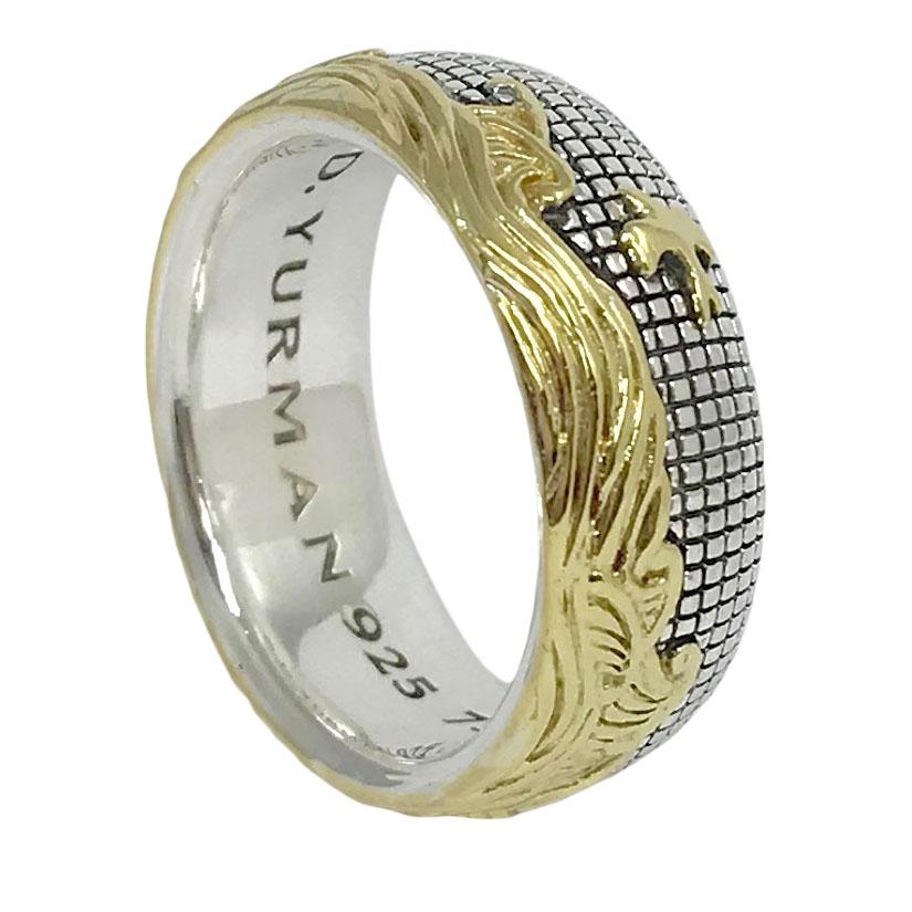 David Yurman Two-Tone Waves Band Ring