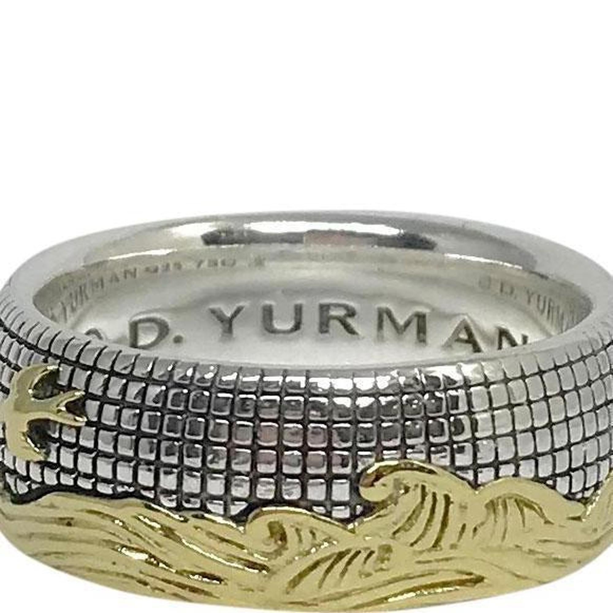 David Yurman Two-Tone Waves Band Ring