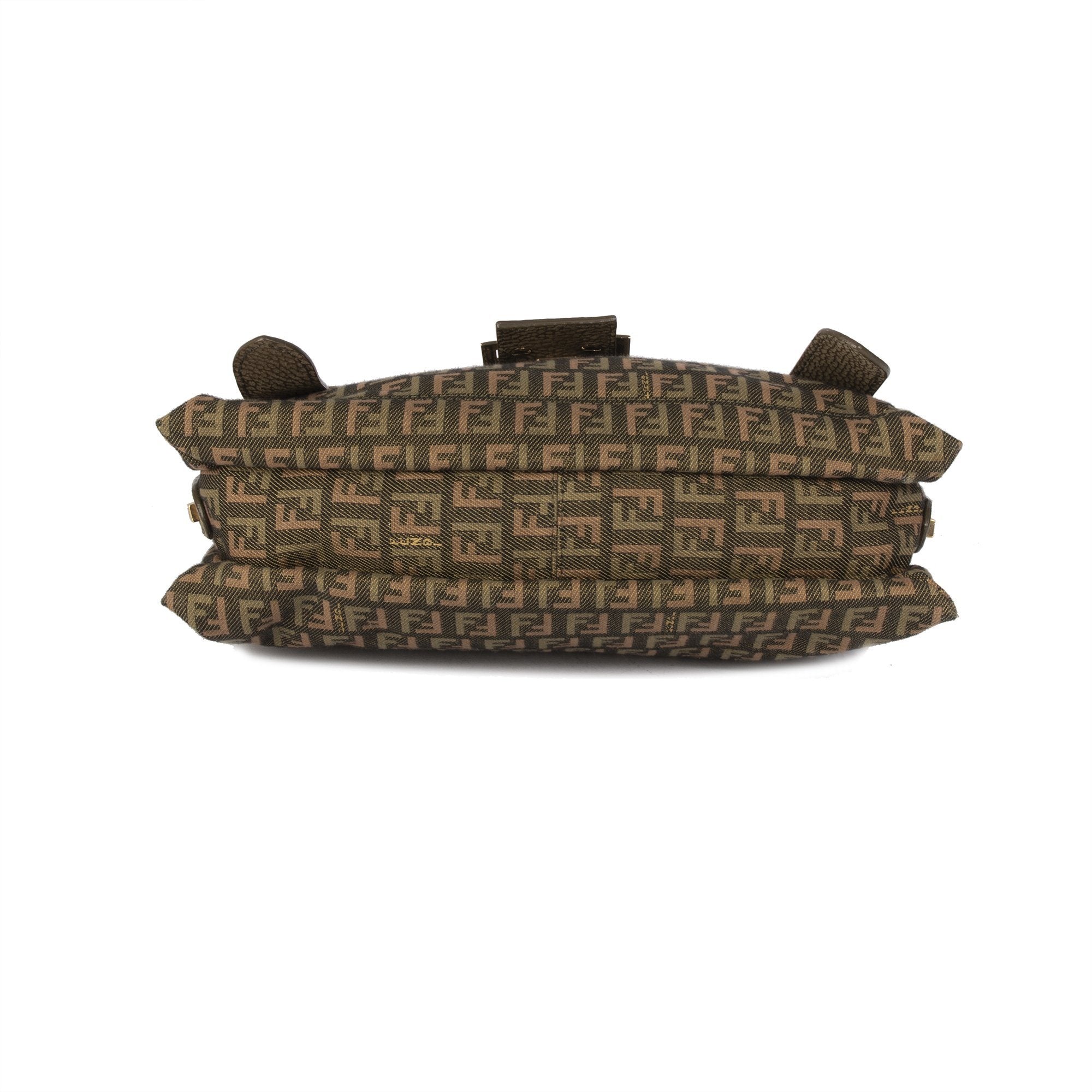 Fendi Leather-Trimmed Zucchino Sweety Hobo