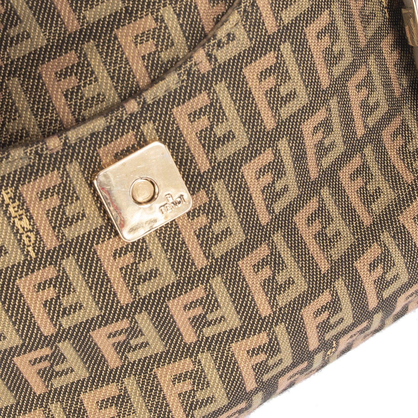 Fendi Leather-Trimmed Zucchino Sweety Hobo