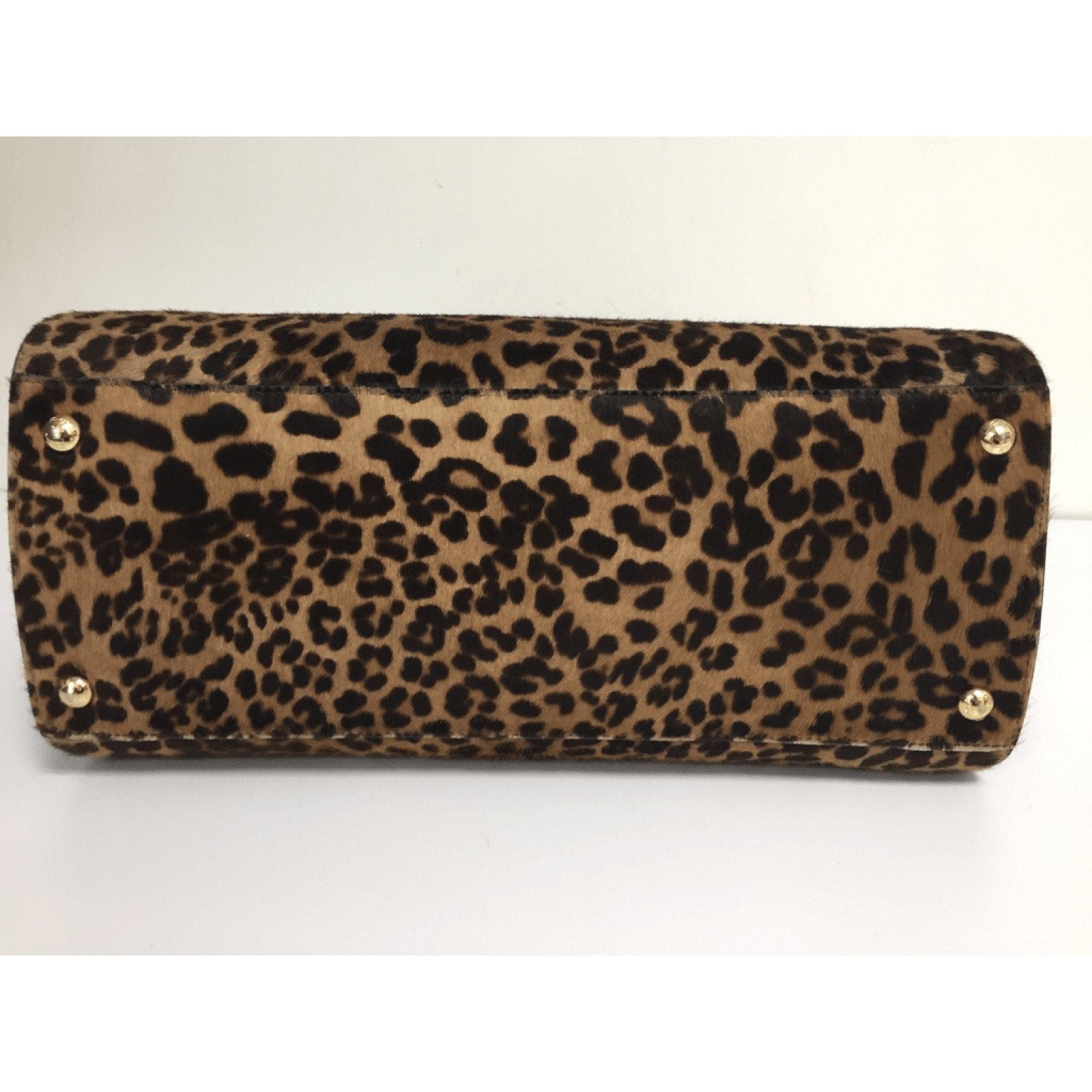 Ferragamo Leopard Calf Hair Emmy Bag
