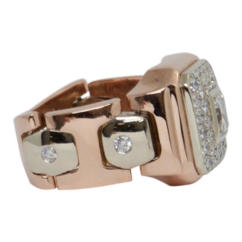 Gent's Diamond Link Ring