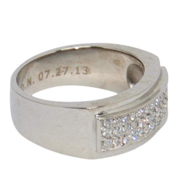 Gent's Three-Row Diamond Ring