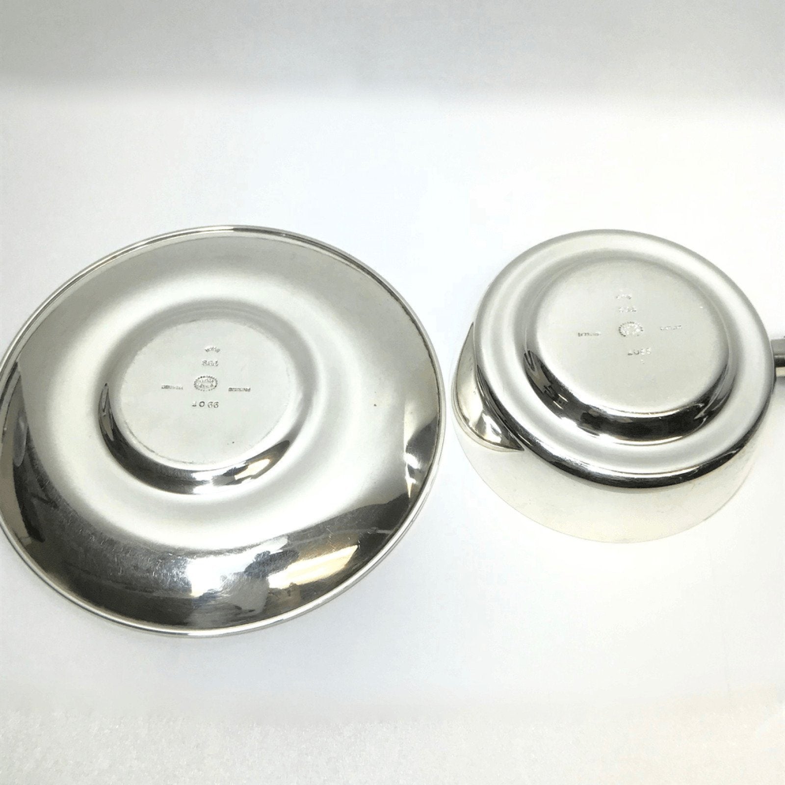 Georg Jensen Gravy Pitcher and Dish Plate in Sterling Silver