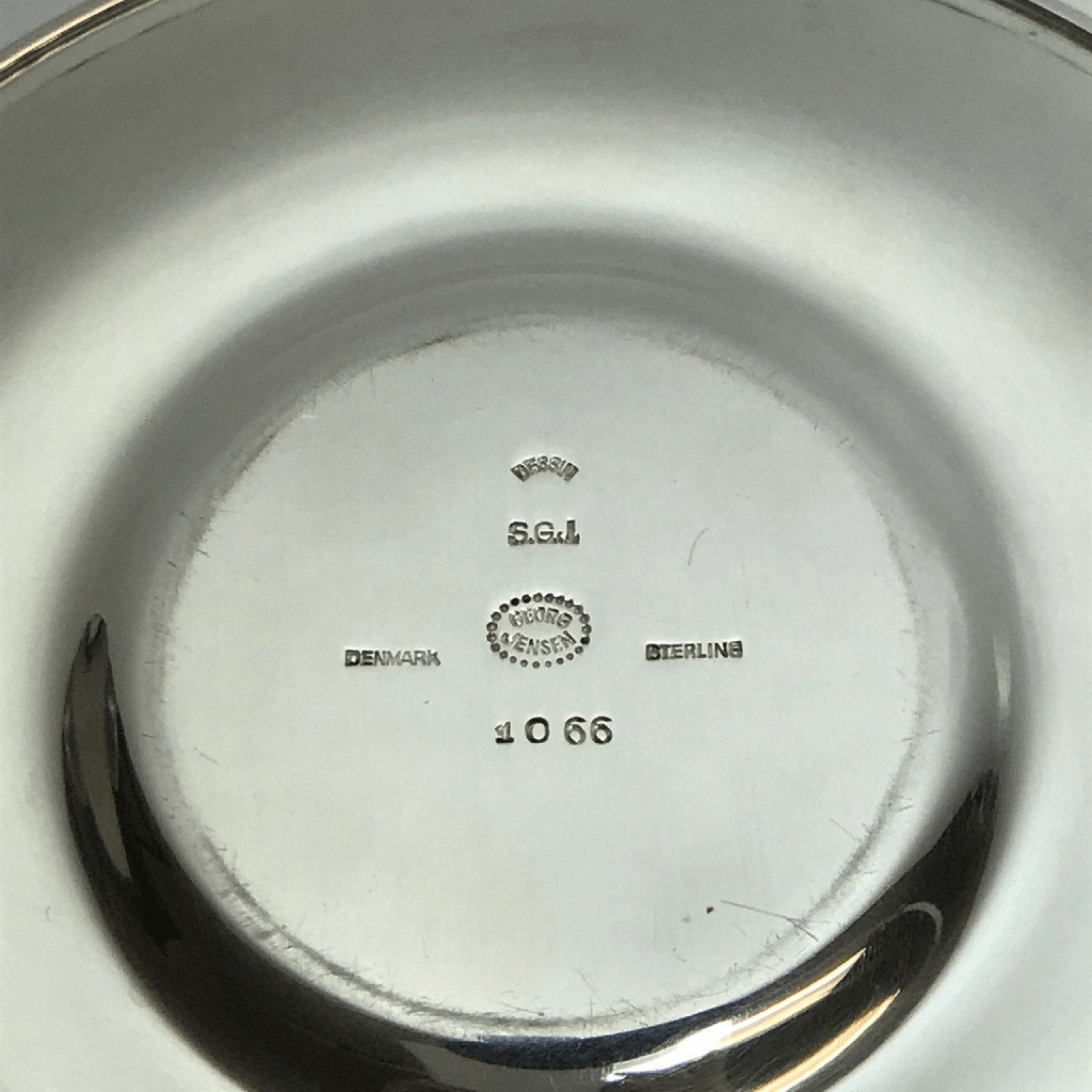 Georg Jensen Gravy Pitcher and Dish Plate in Sterling Silver