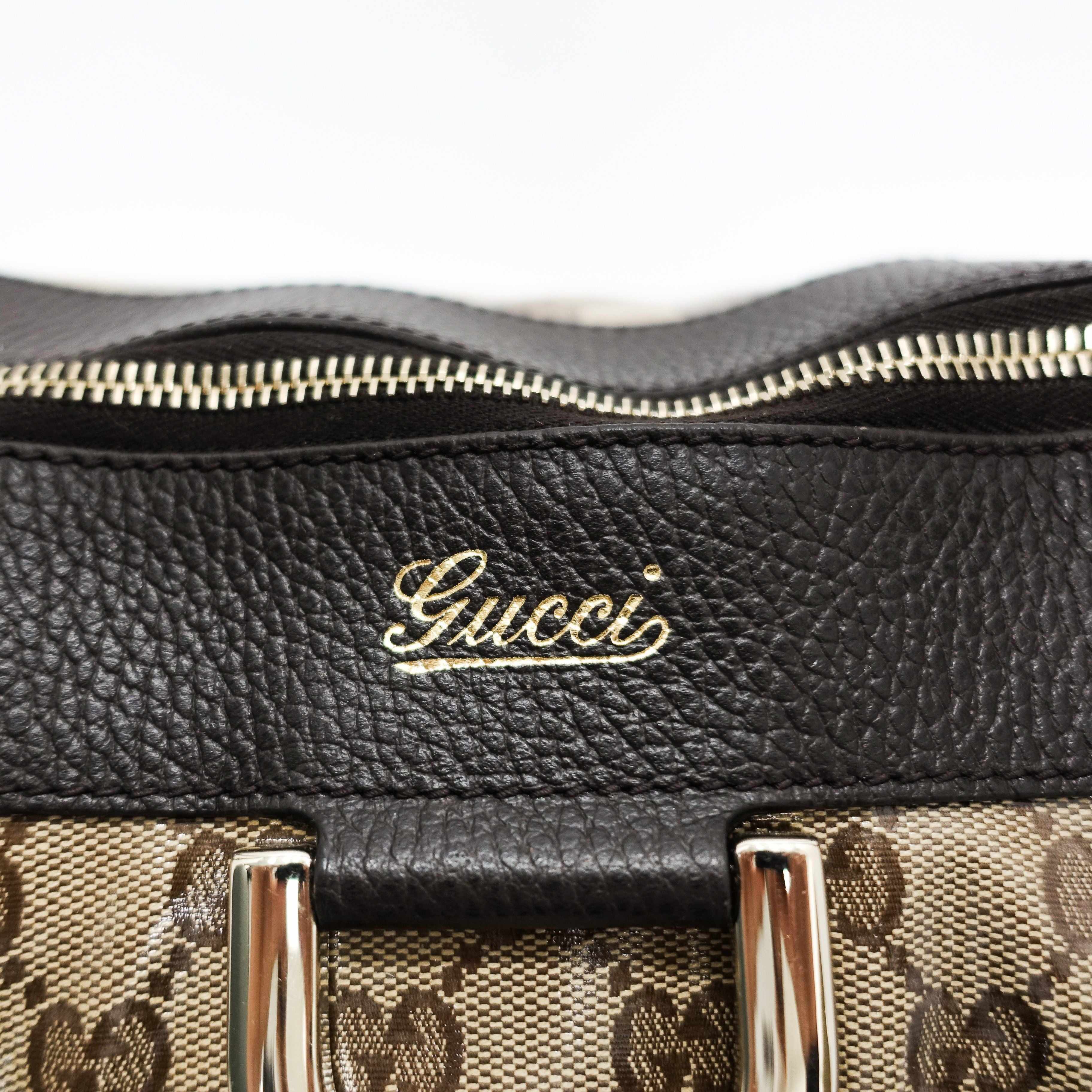 Gucci Abbey GG Pattern Crystal Shoulder Satchel