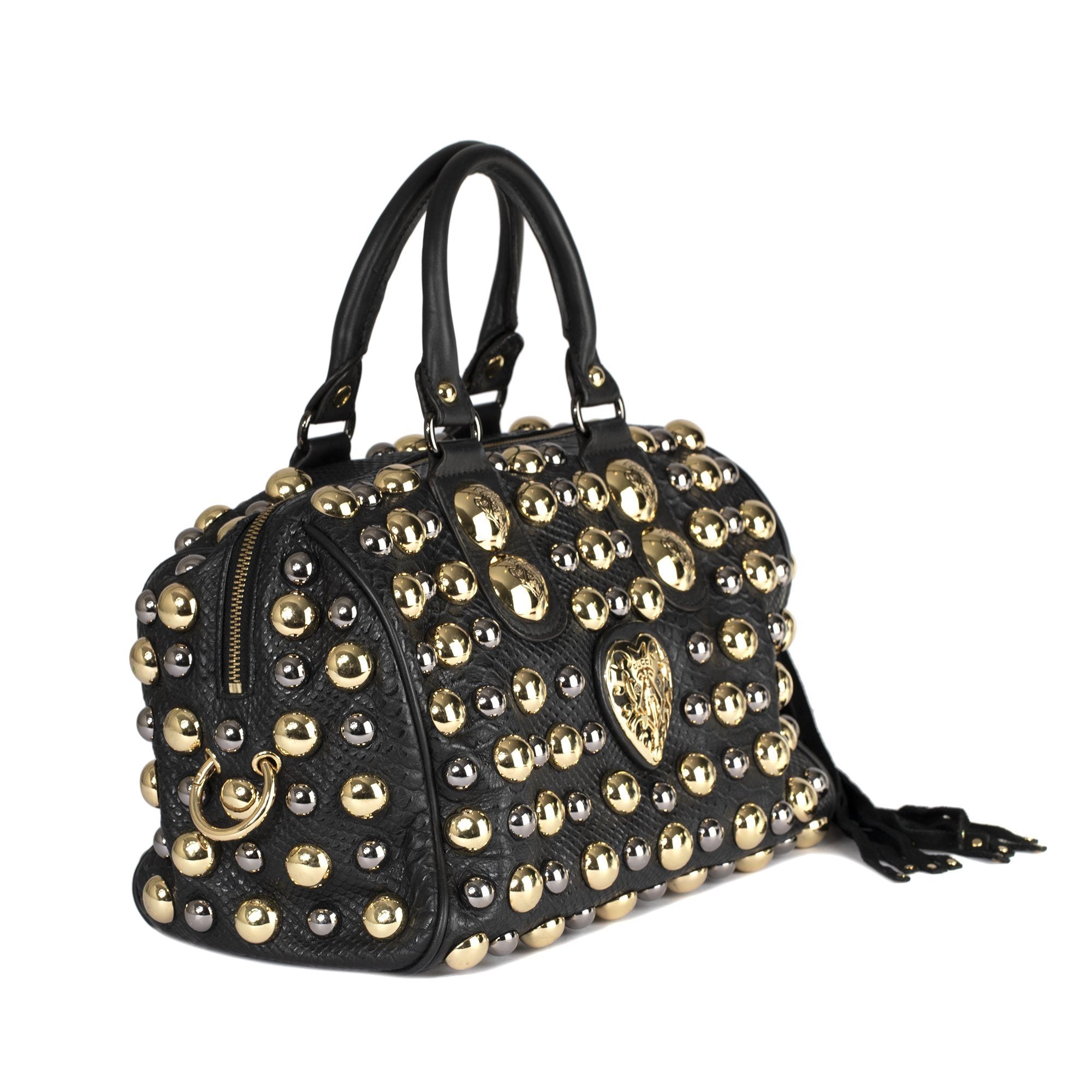 Gucci Babouska Studded Medium Boston Bag