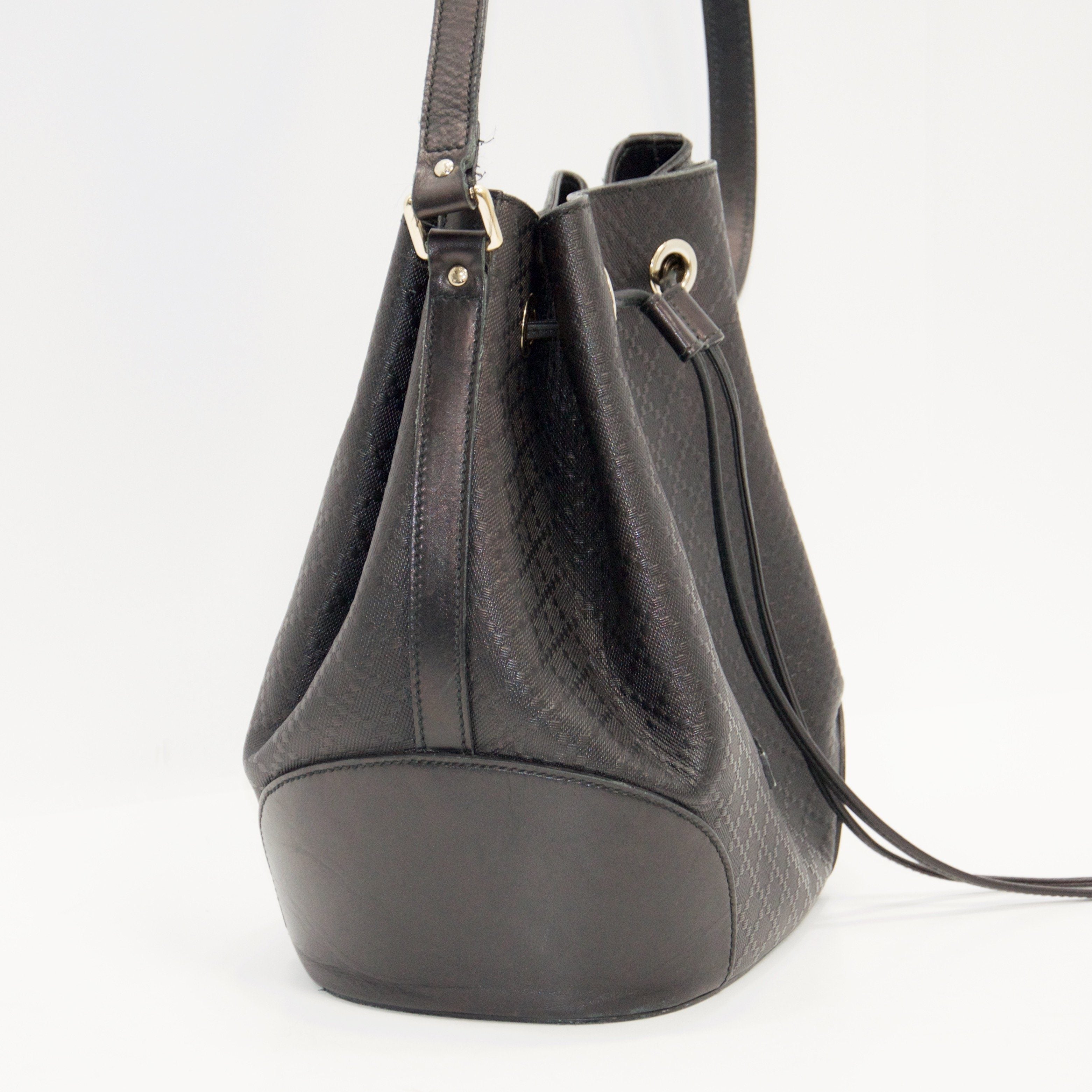 Gucci Black Bright Diamante Bucket Bag