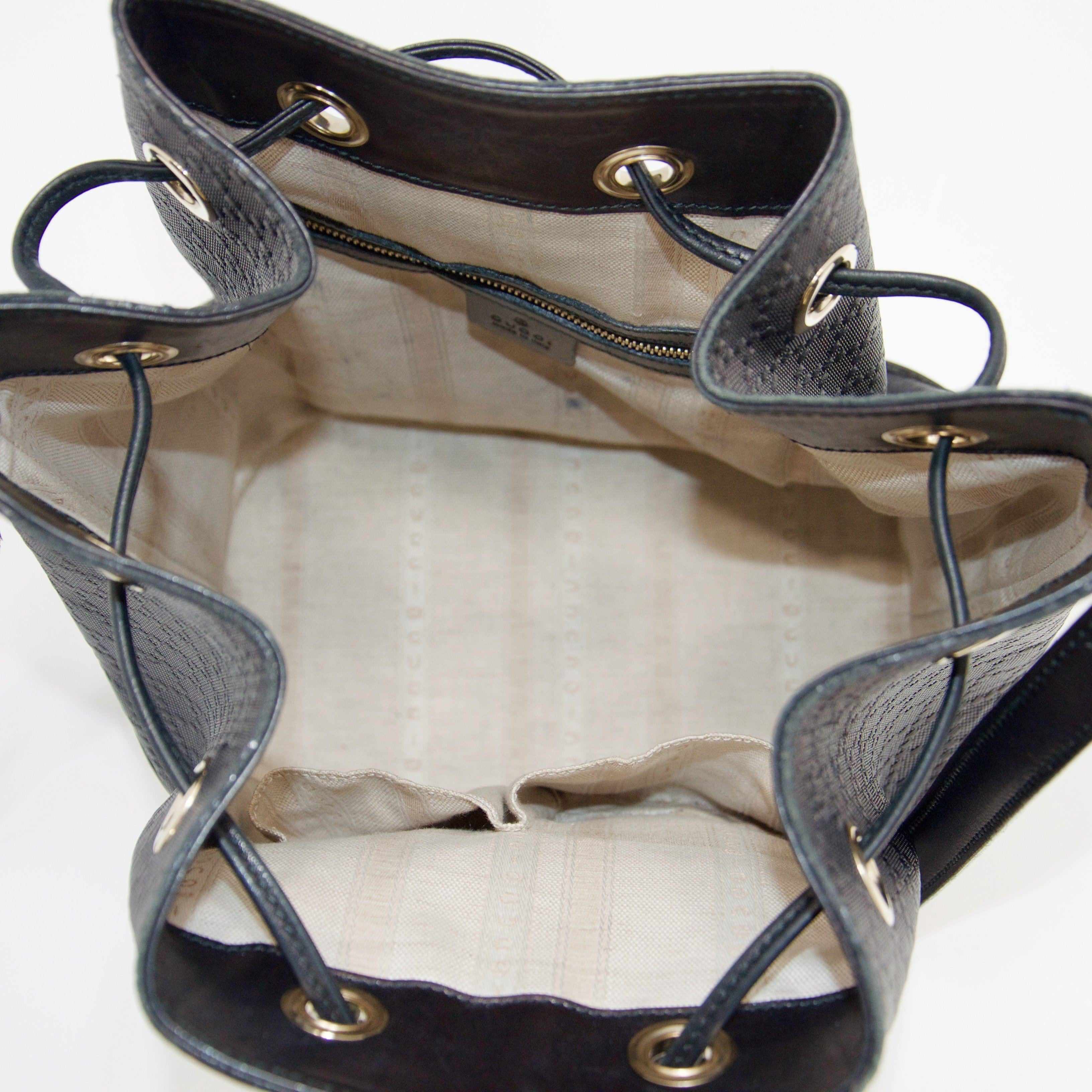 Gucci Black Bright Diamante Bucket Bag