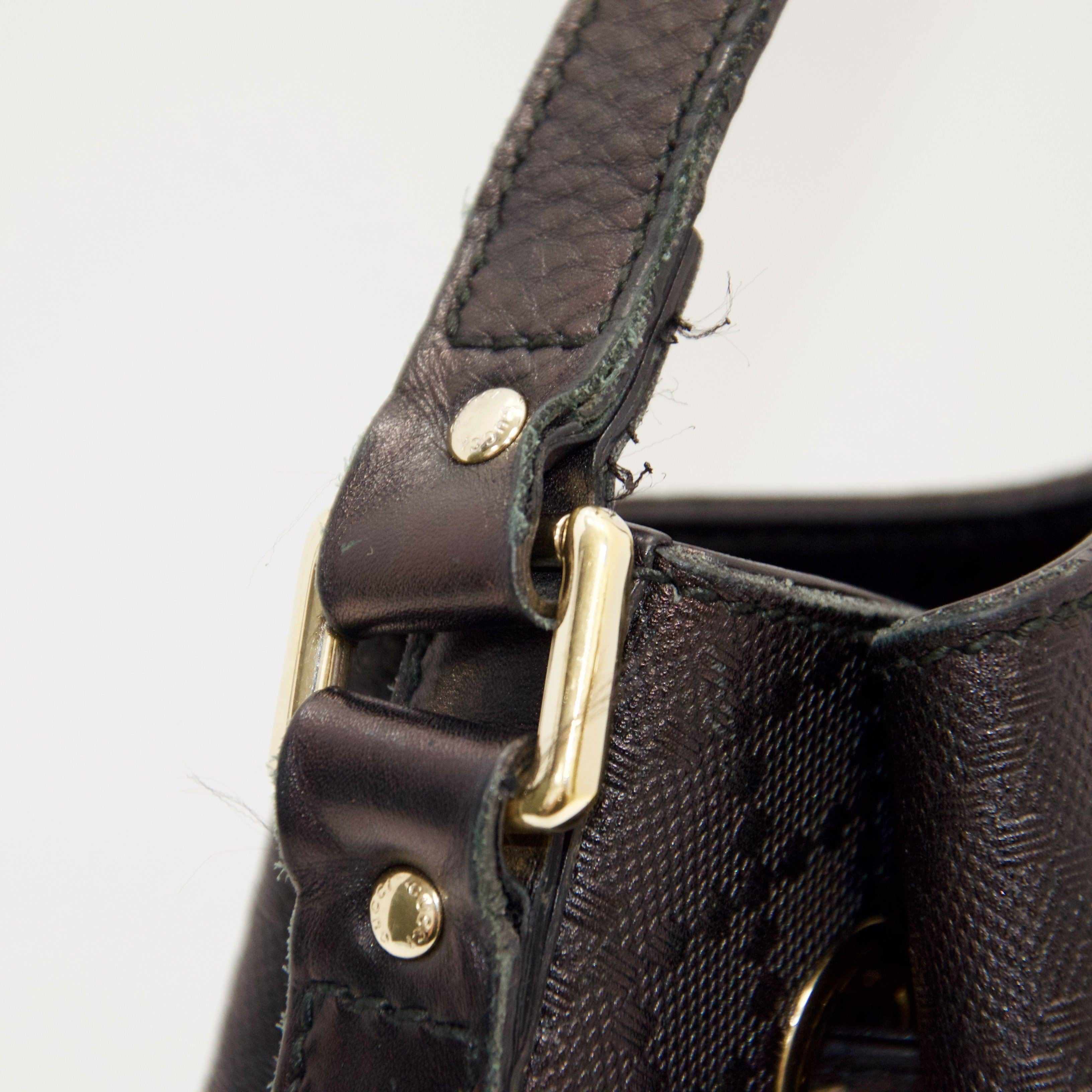 Gucci Black Bright Diamante Bucket Bag