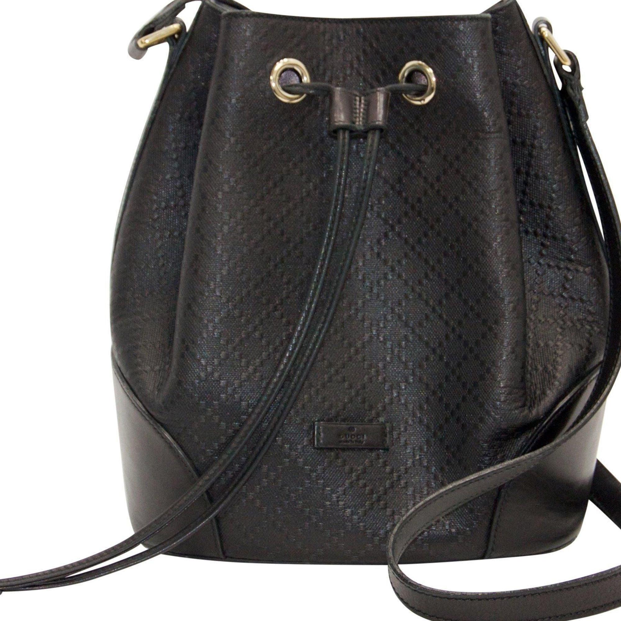 Gucci Black Bright Diamante Bucket Bag