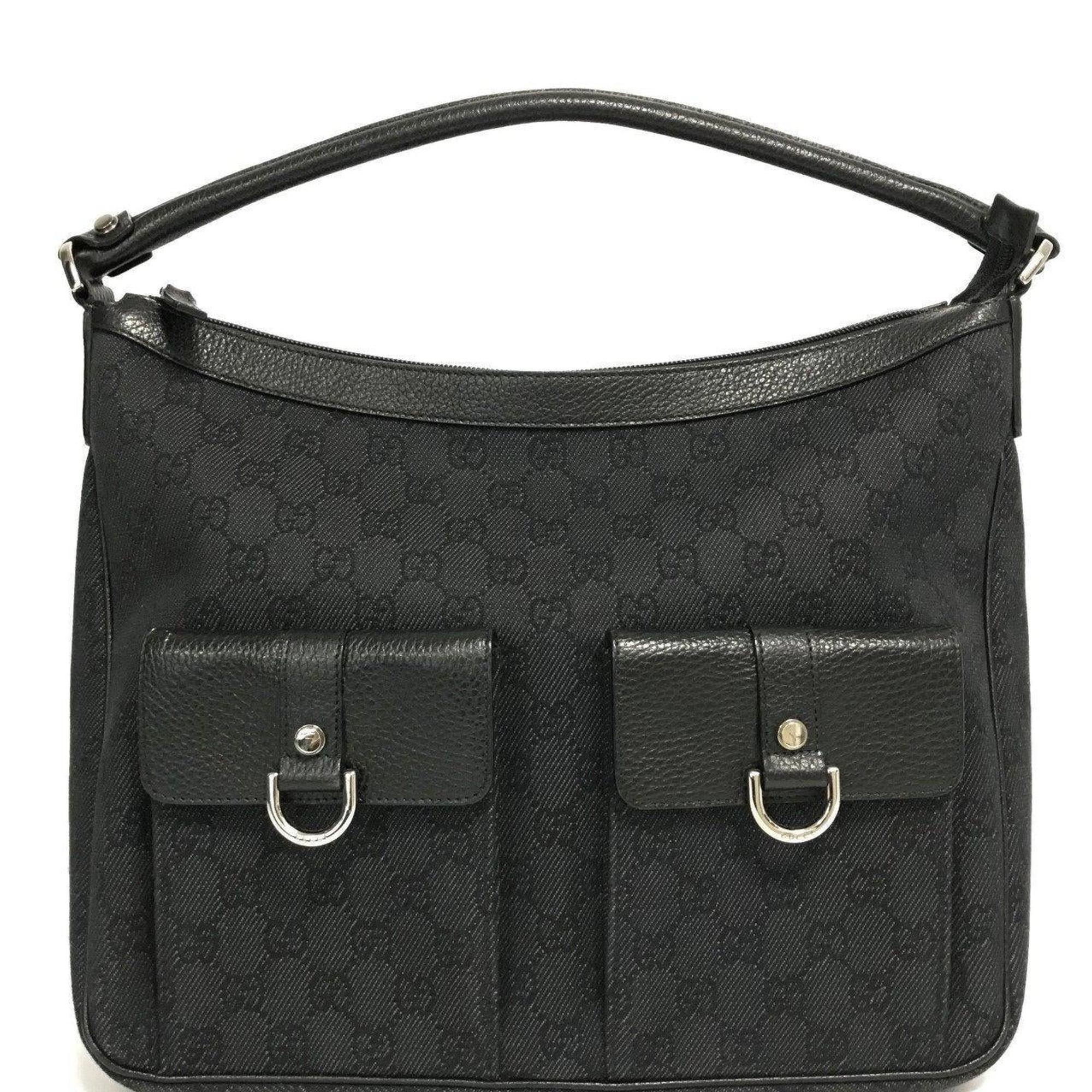 Gucci Black GG Abbey Hobo Bag