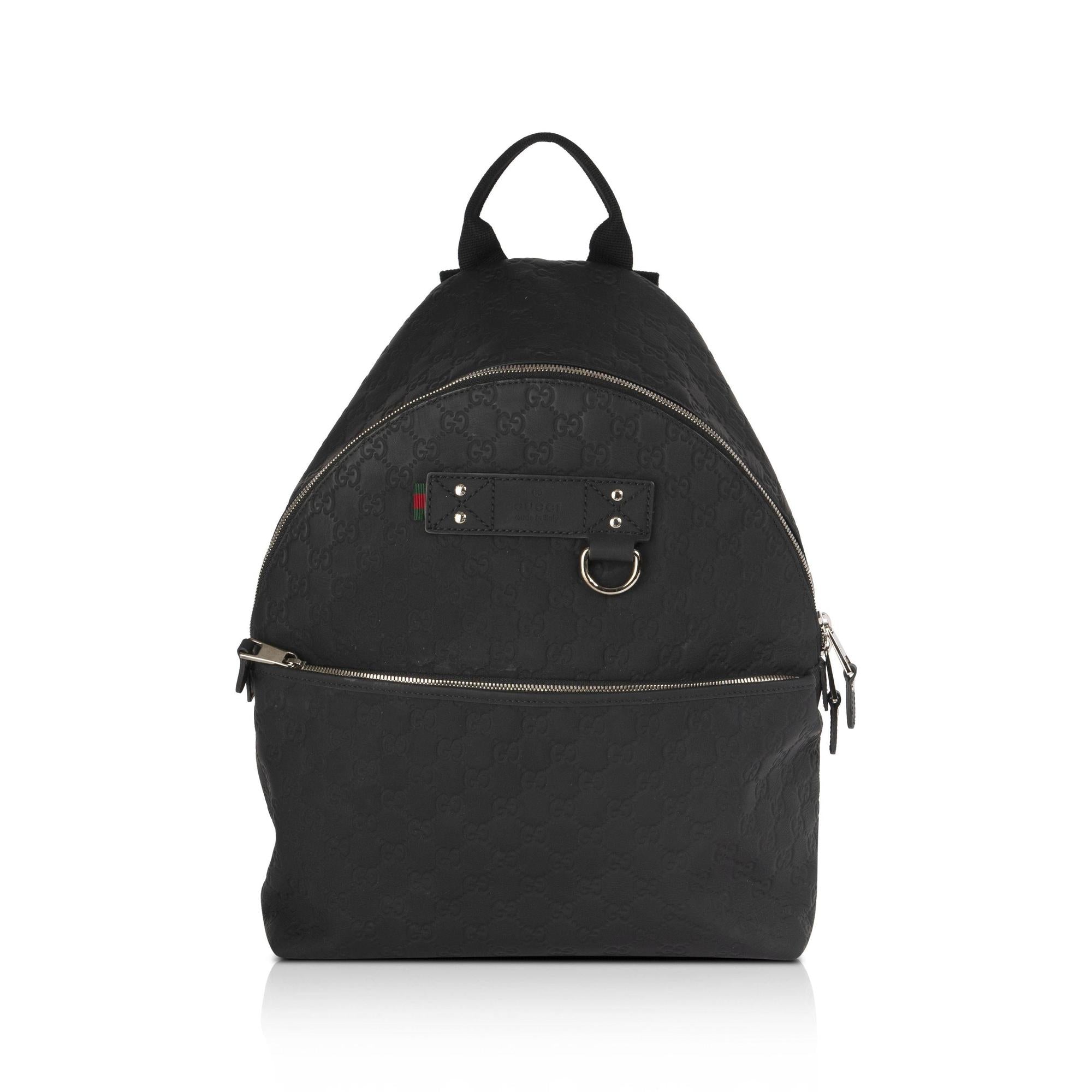 Gucci Black Guccissima Leather Backpack