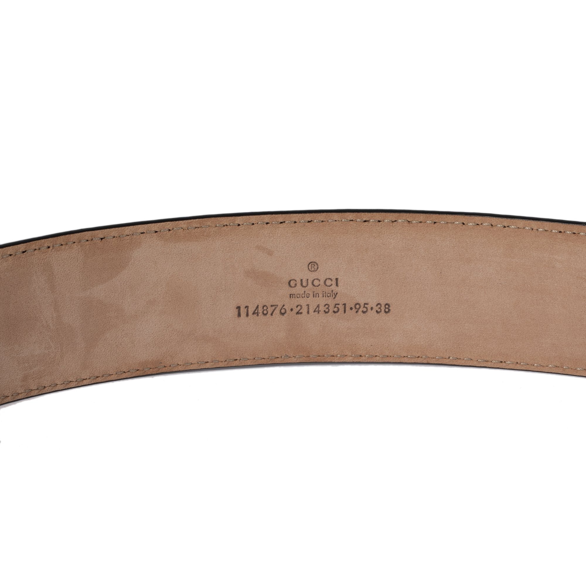 Gucci Black Leather Signature Belt