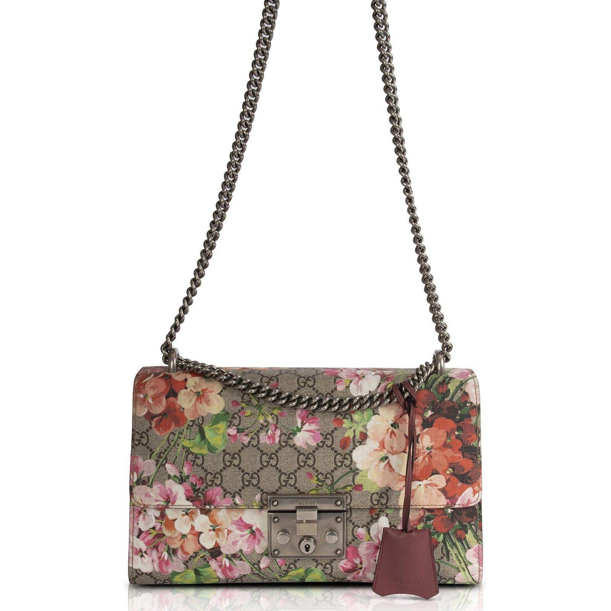 Gucci GG Blooms Medium Padlock Shoulder Bag
