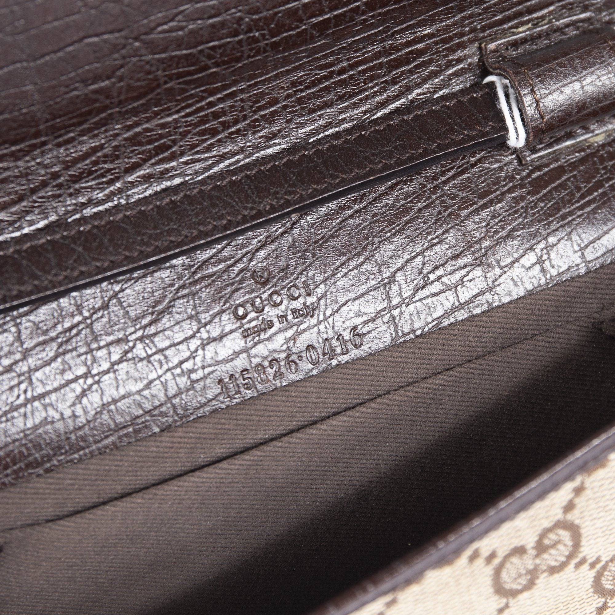 Gucci GG Canvas Bamboo Bar Clutch