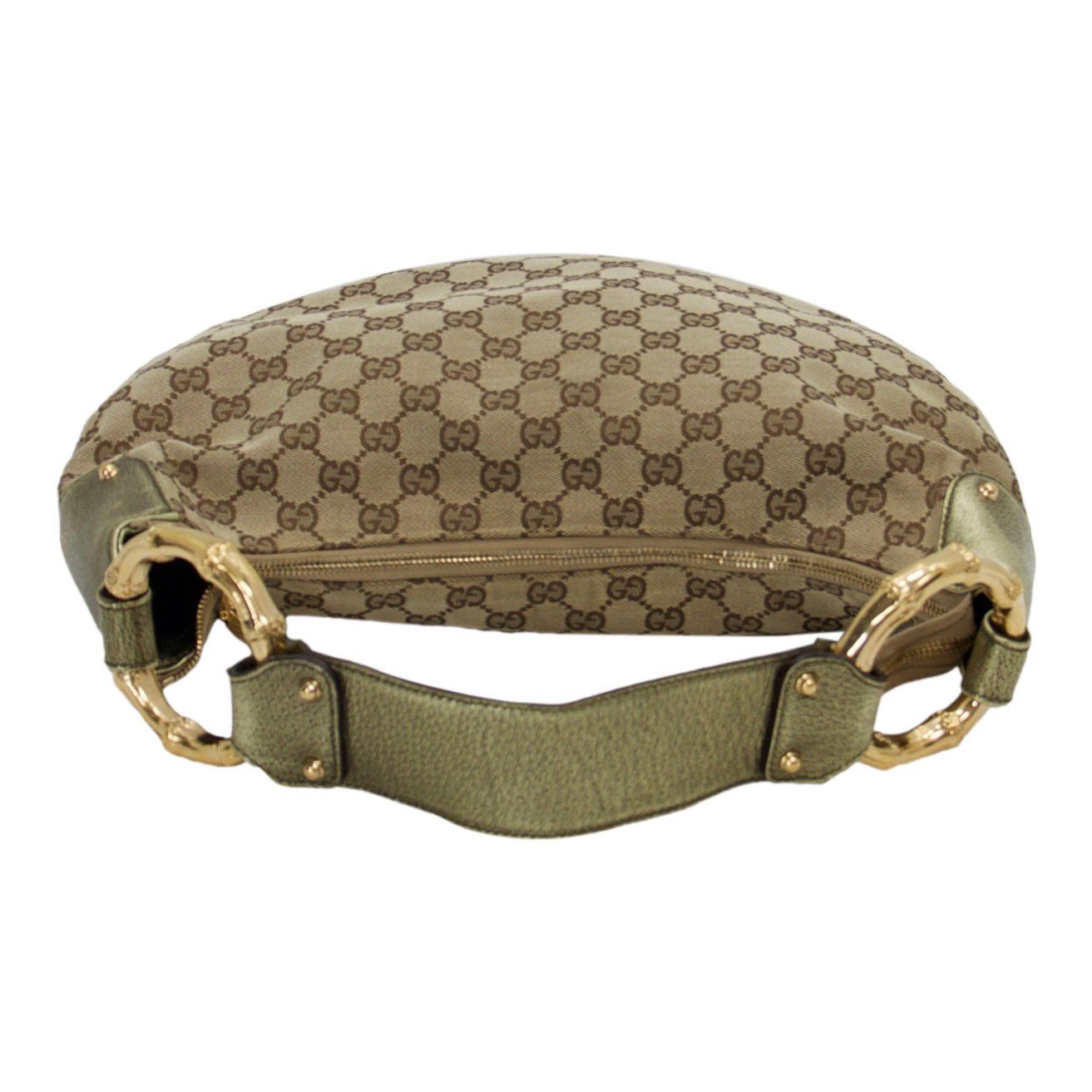 Gucci GG Canvas Bamboo Ring Hobo