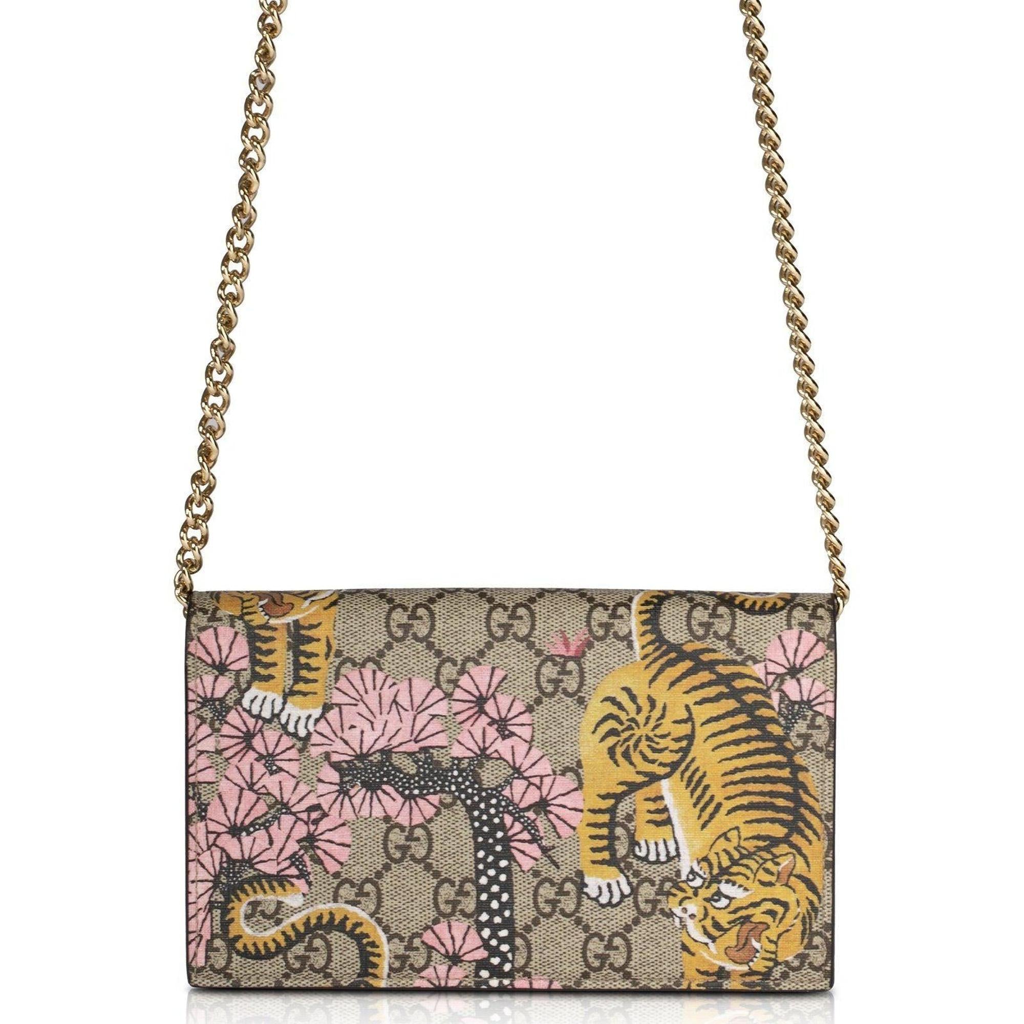 Gucci GG Supreme Bengal Chain Wallet
