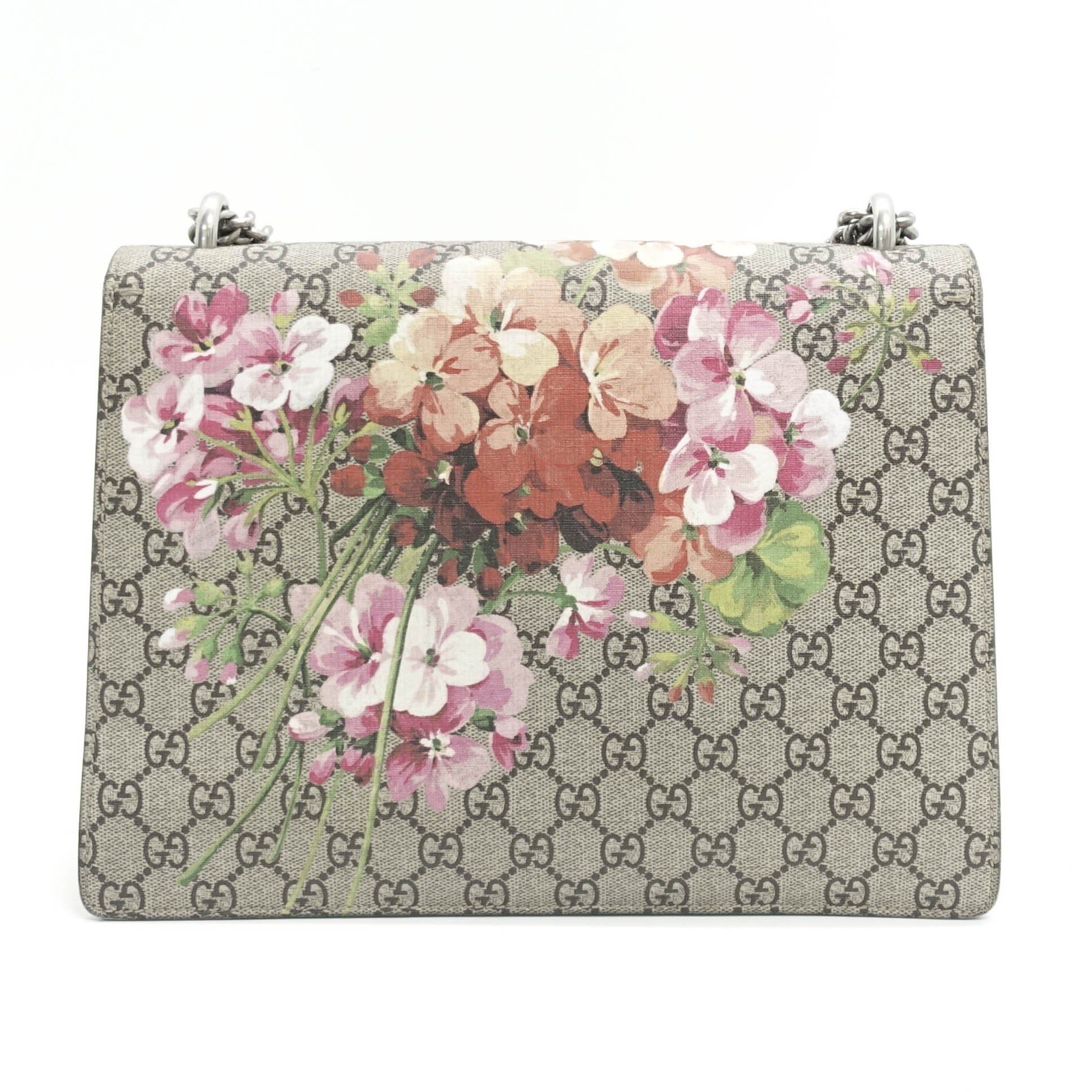 Gucci GG Supreme Blooms Medium Dionysus Shoulder Bag