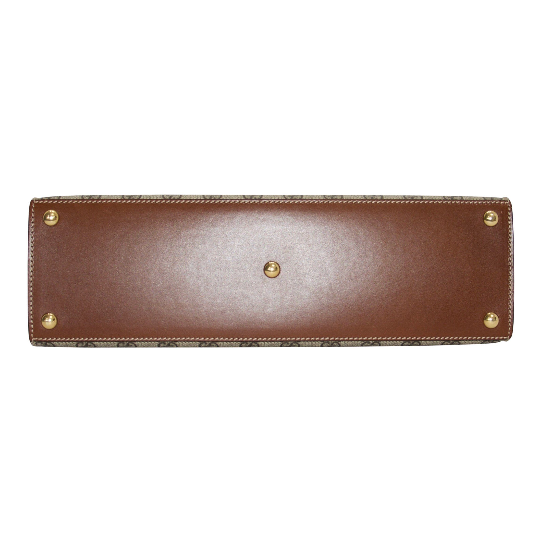 Gucci GG Supreme Medium Padlock Top Handle Bag