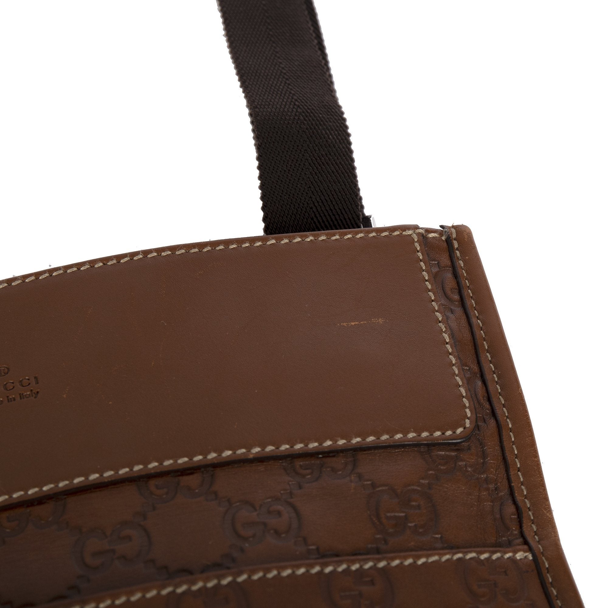 Gucci Guccissima Leather Messenger Bag