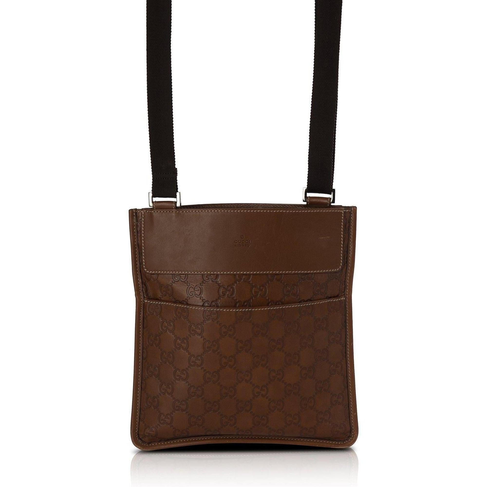 Gucci Guccissima Leather Messenger Bag