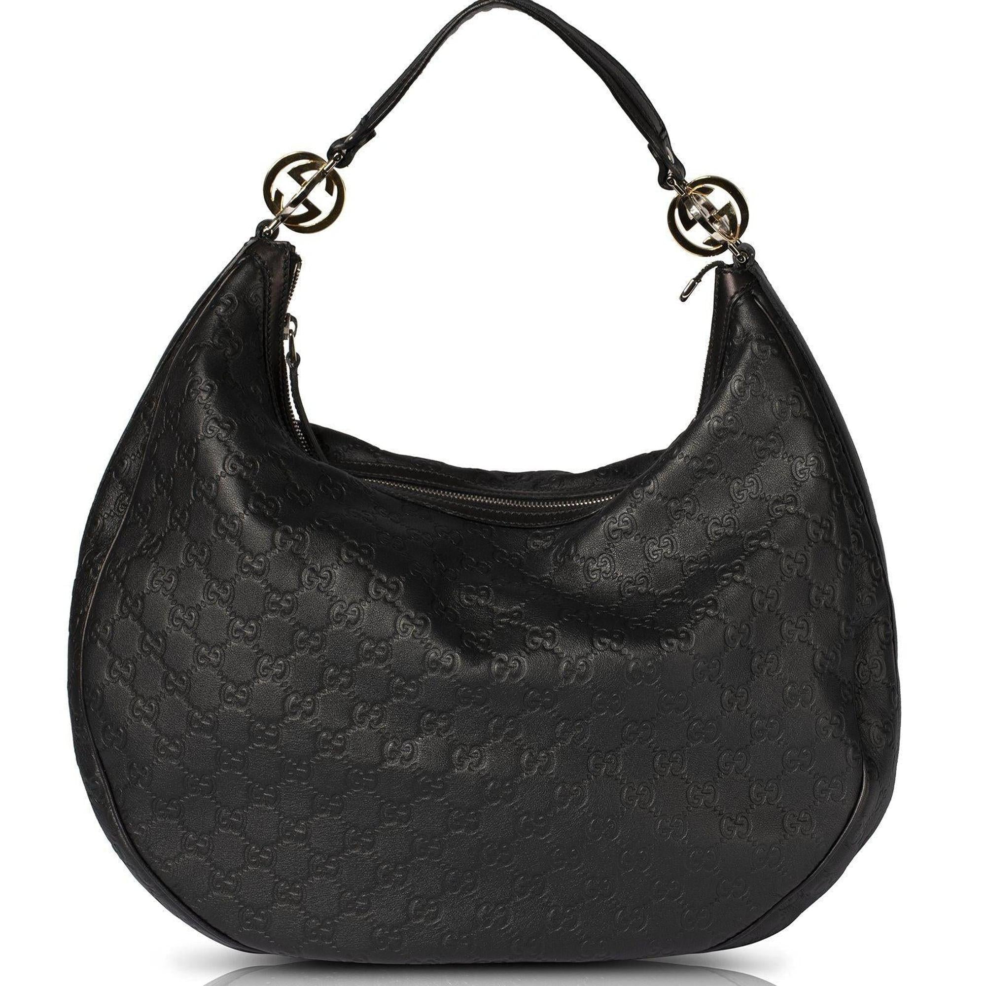 Gucci Guccissima Leather Signature Twins Hobo